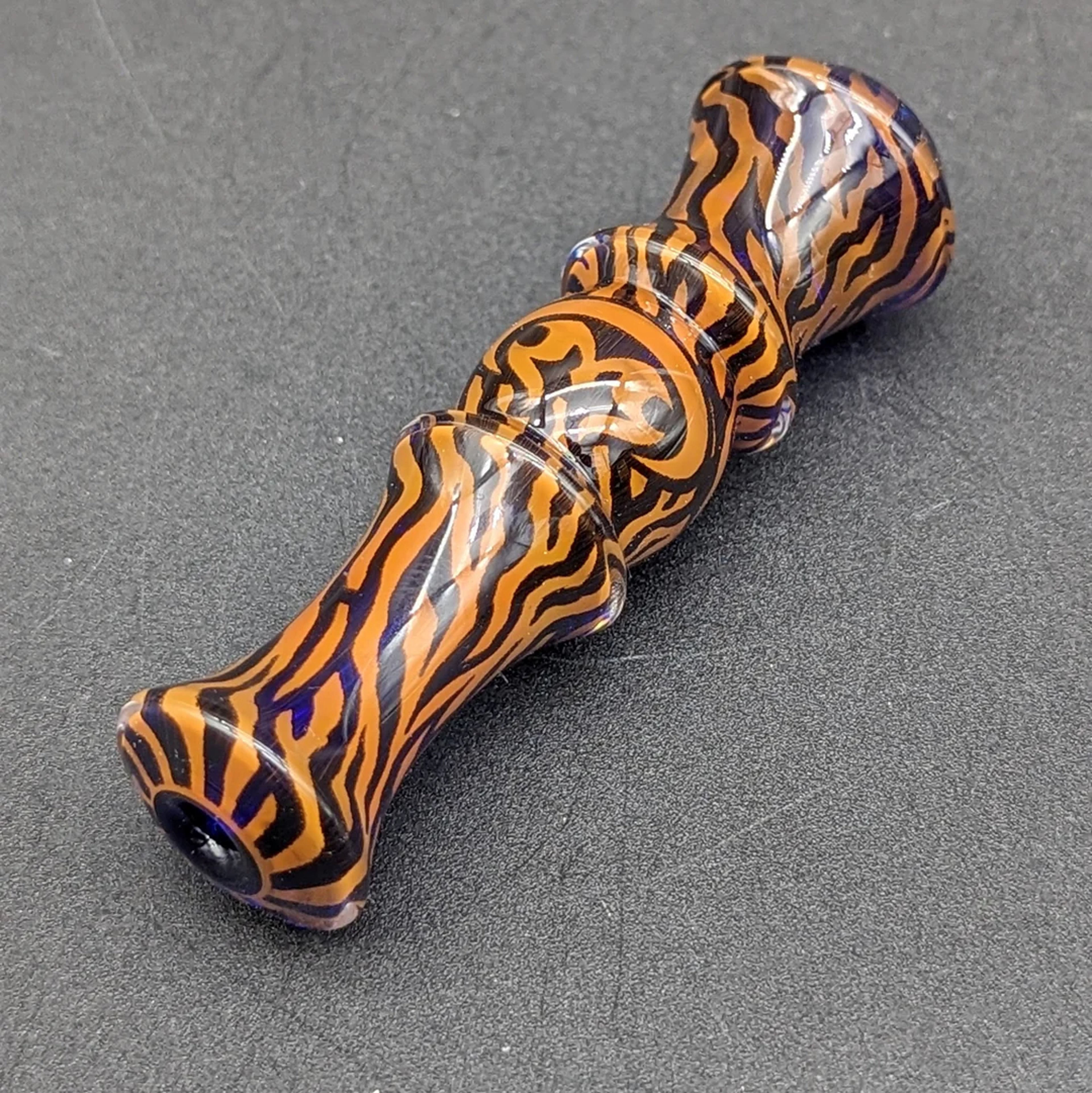 Preview pic of MOTHERSHIP GLASS "TIGER SAFARI" CHILLUM