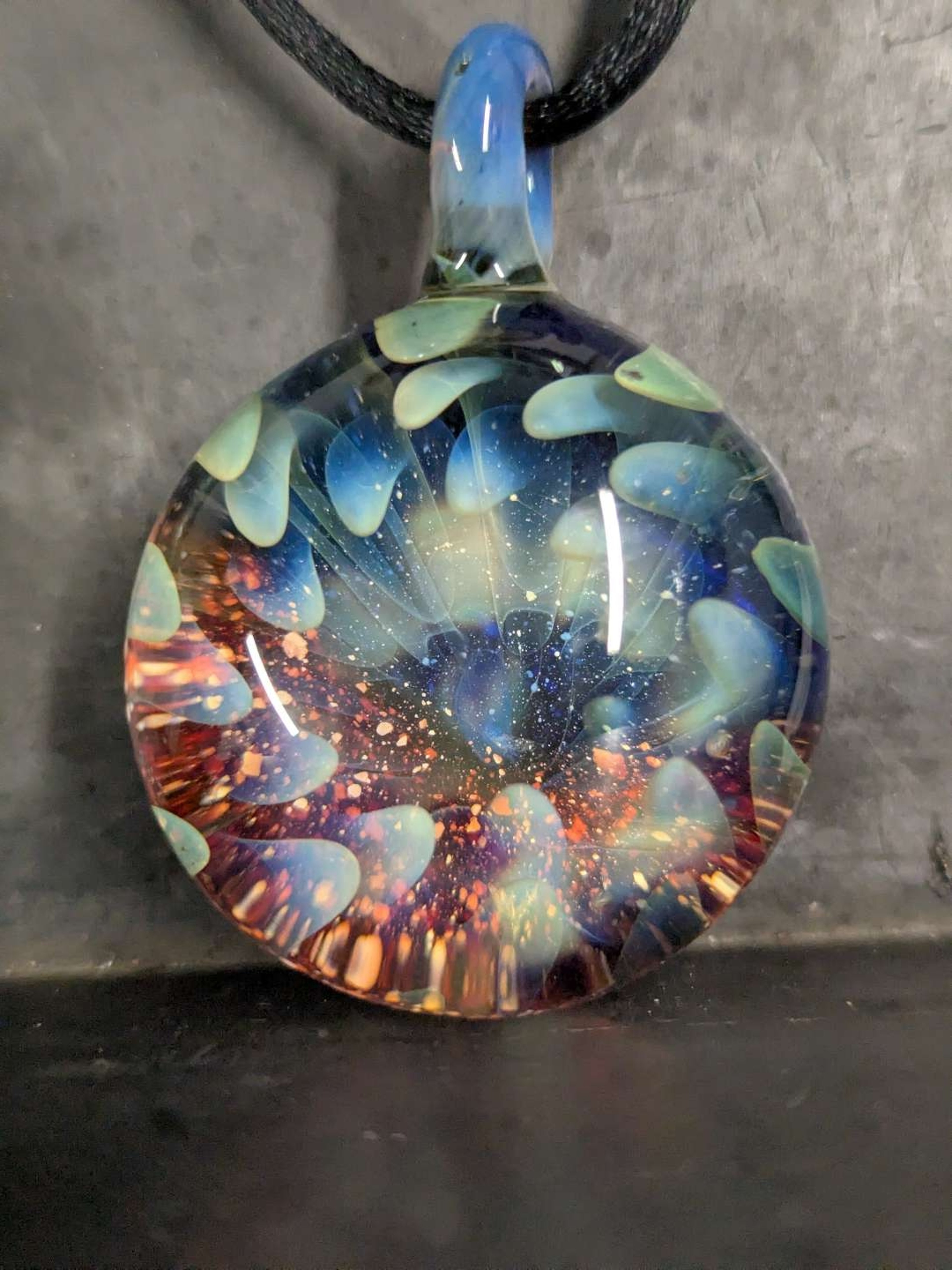 Silver implosion pendant image 0