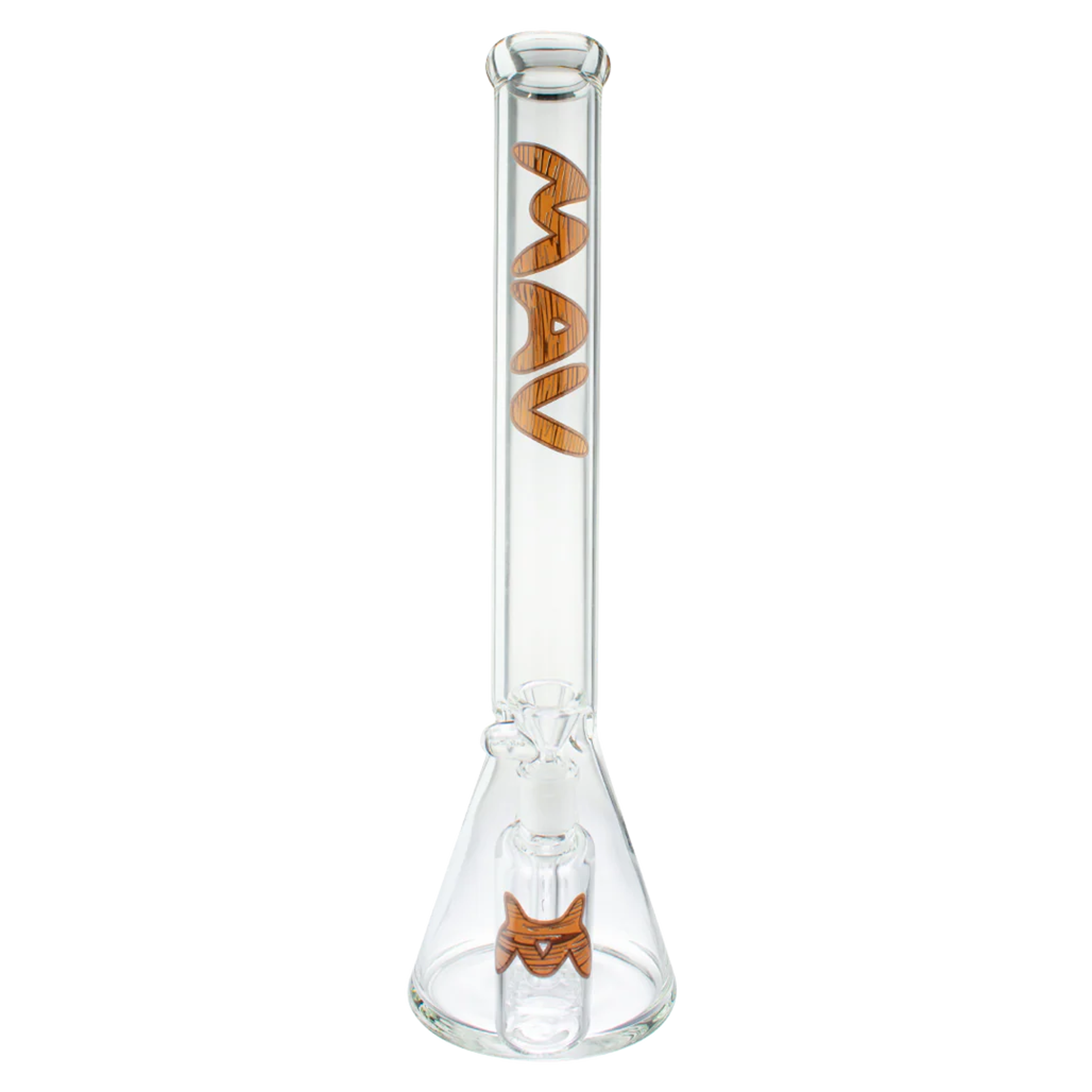 Preview pic of 18" x 5mm Woodgrain Slab Beaker Bong + Ash Catcher Combo