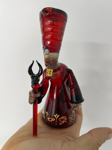 Preview pic of Green t glass gold inlaid pharaoh