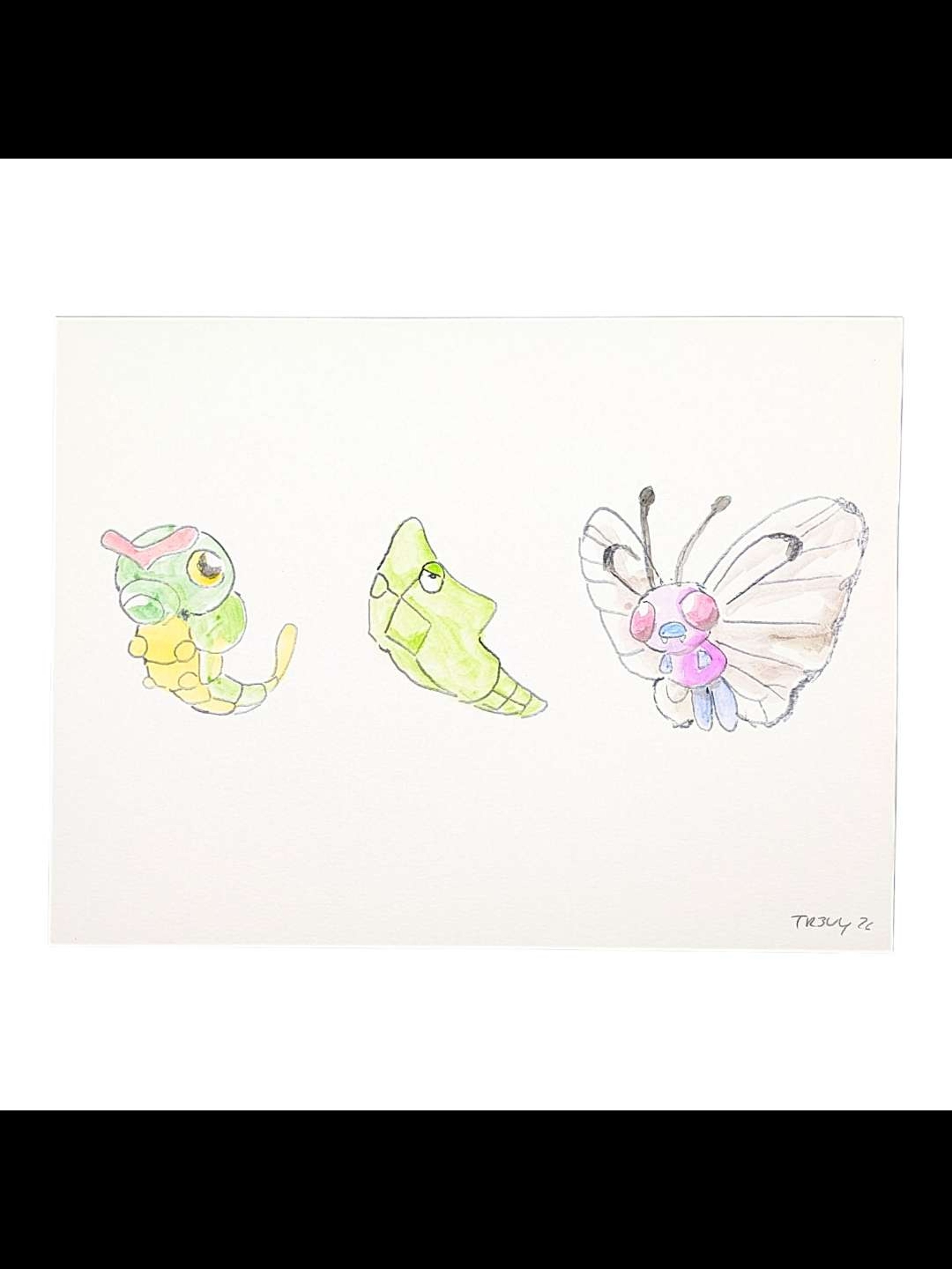 Preview pic of Trevy Metal Original Watercolor on Paper Series