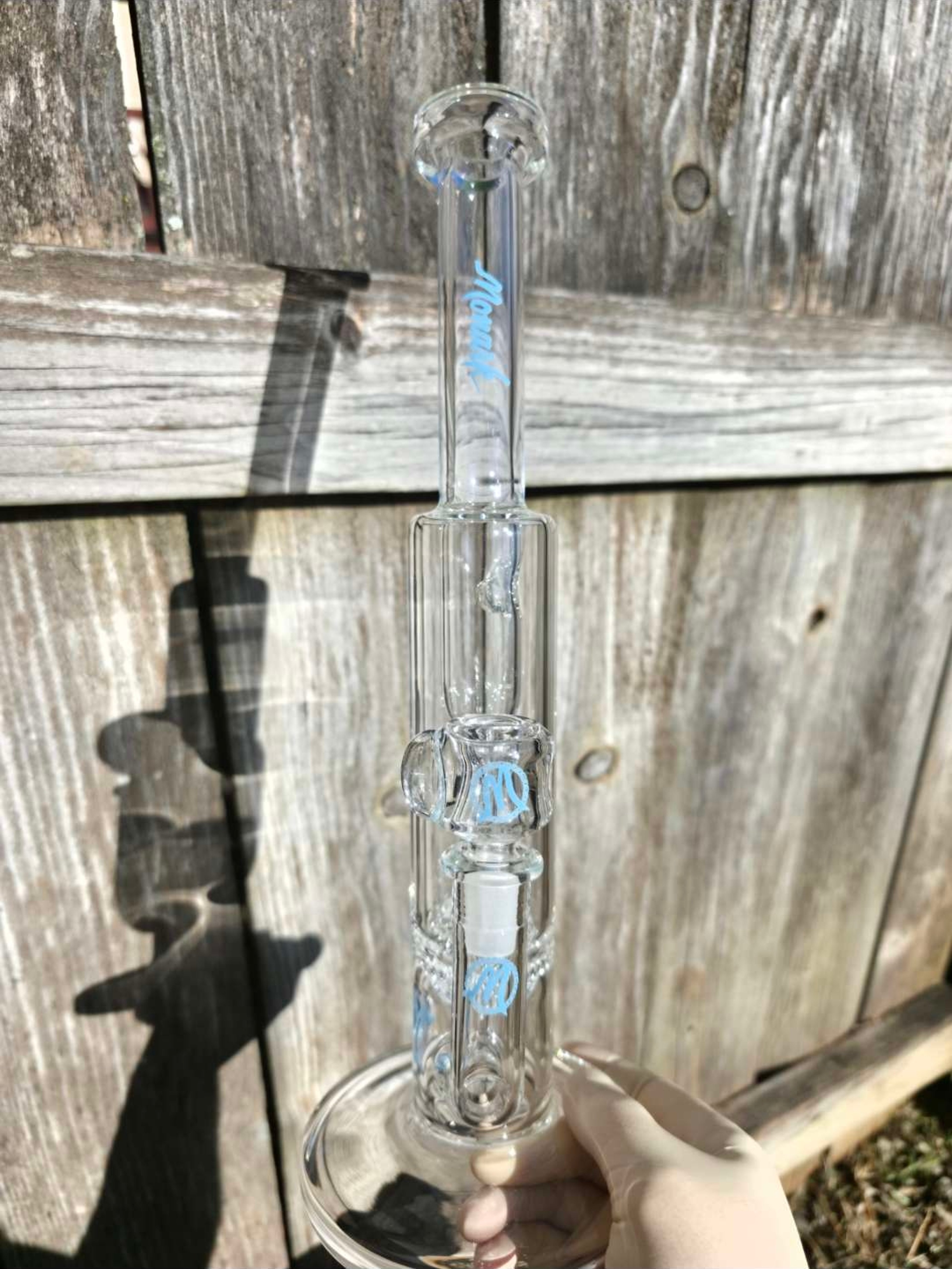 Monark Glass - 12" 44MM Ball Perc Incycler blue image 0