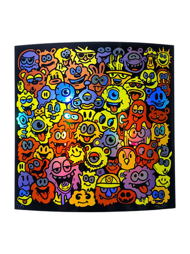 Preview pic of Trevy Metal "Colorful Chaos" (Rainbow Foil) Print