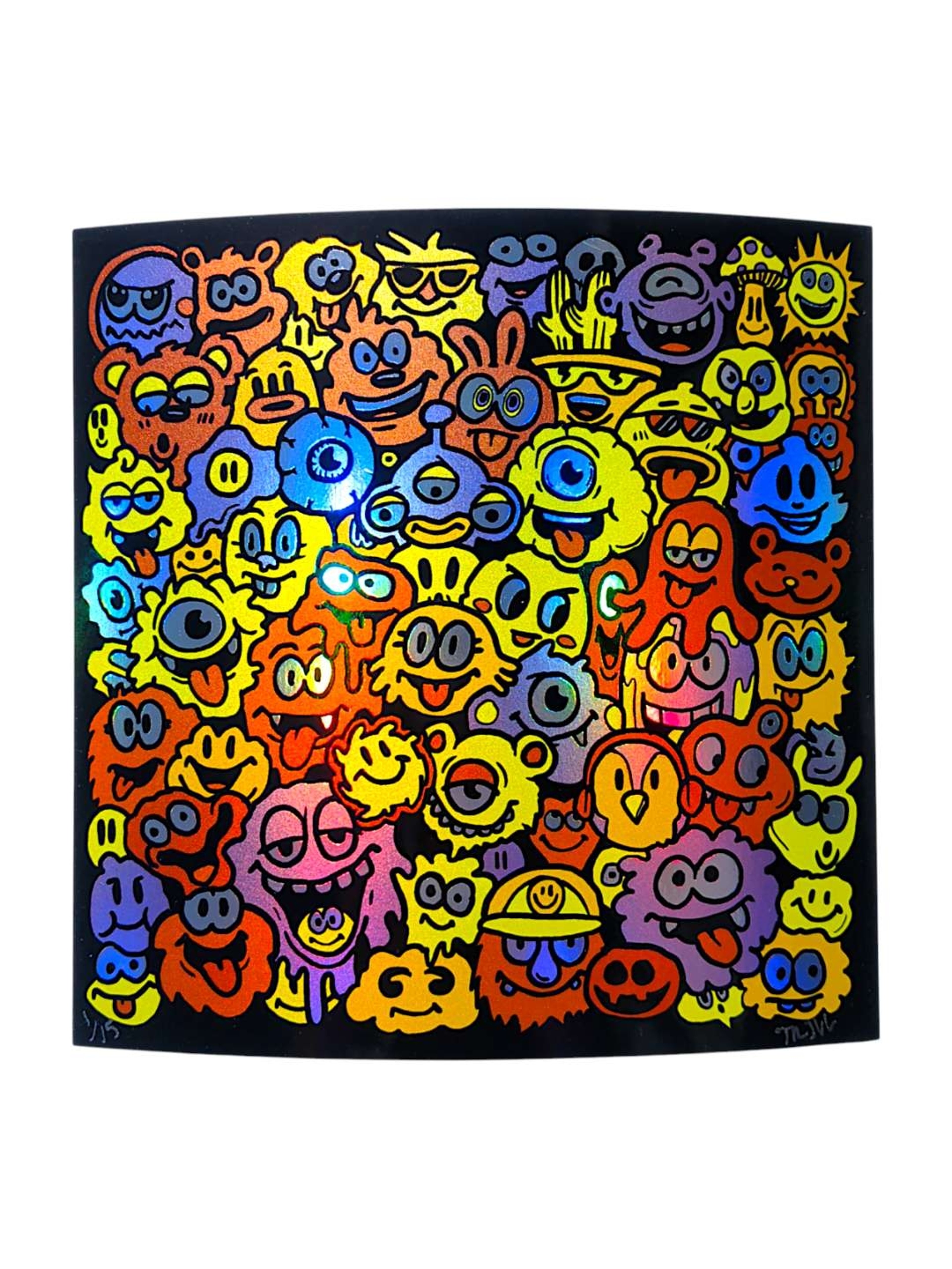 Preview pic of Trevy Metal "Colorful Chaos" (Rainbow Foil) Print
