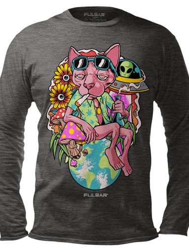 Preview pic of PULSAR CHILL CAT LONG SLEEVE SHIRT | GRAY