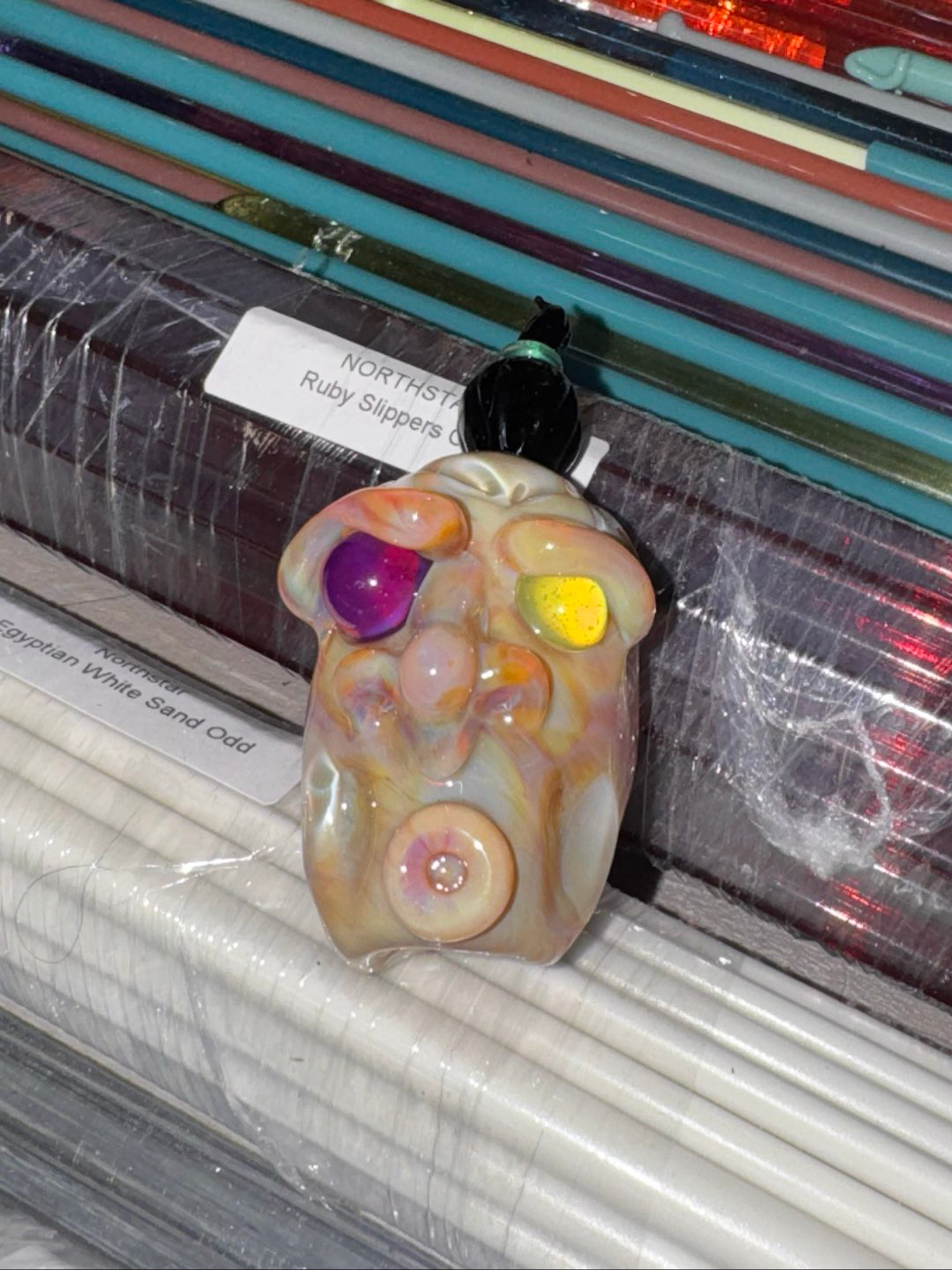 Kronos Glass Voodoo Head Pendant image 0
