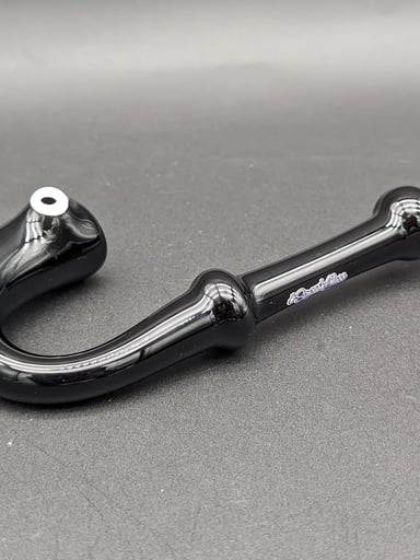Preview pic of SQWASH GLASS BLACK SHERLOCK PIPE