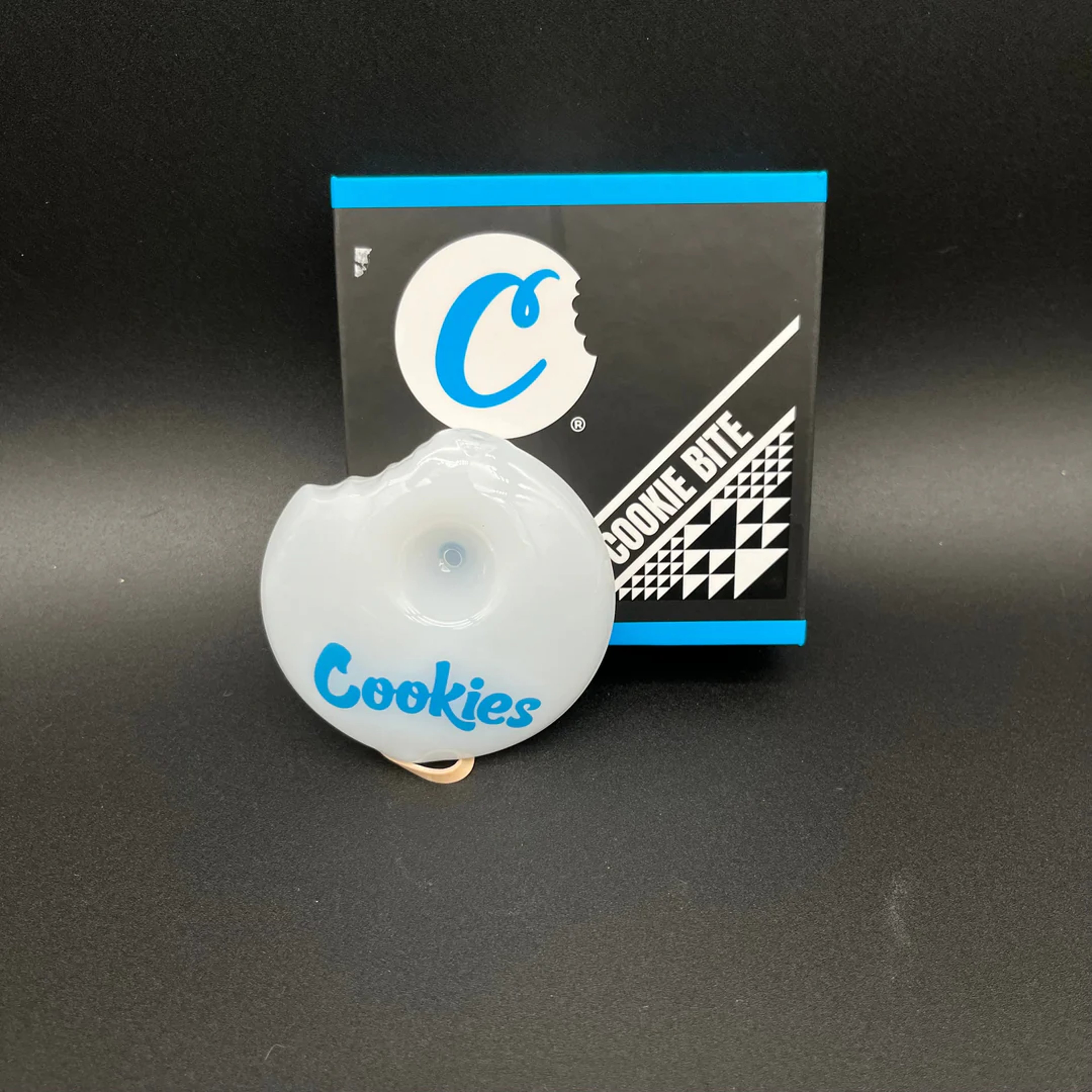 Preview pic of COOKIES BITE GLASS HAND PIPE - 2.75"