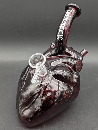 Preview pic of PULSAR BE STILL MY HEART GLASS WATER PIPE | 6.5"