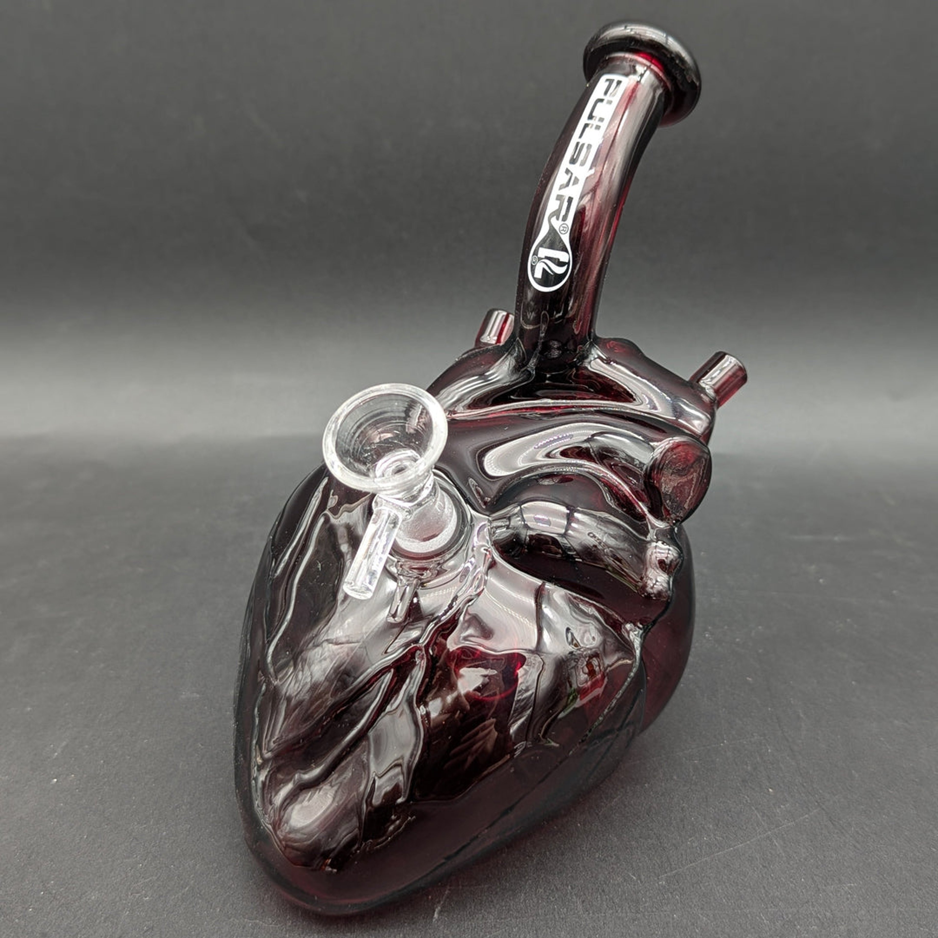 Preview pic of PULSAR BE STILL MY HEART GLASS WATER PIPE | 6.5"
