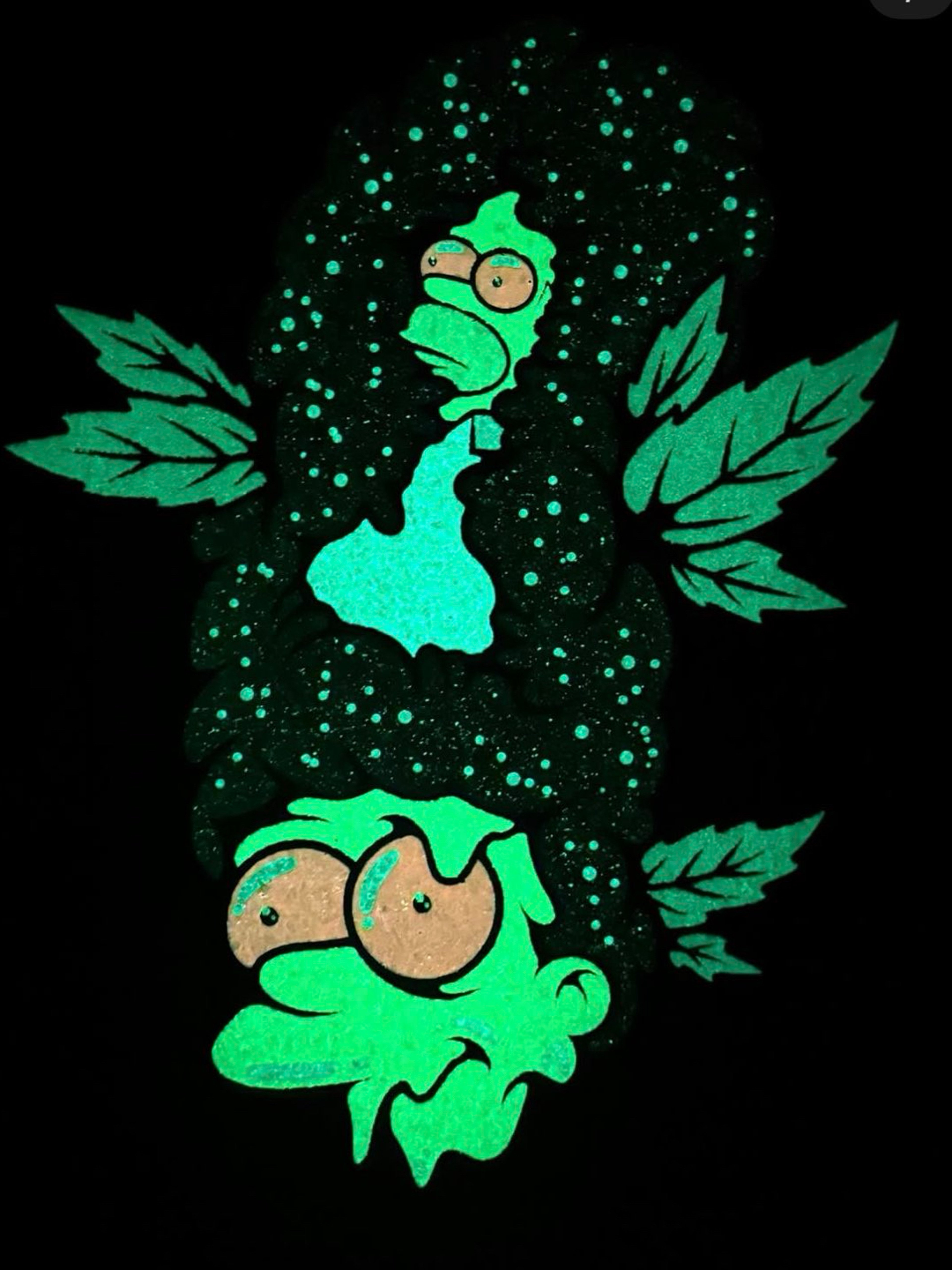MARGEJUANA By: @Bornreadydesigns 12" die cut w/ screen print *UV and GLOW LE: (150) & Individually numbered image 0