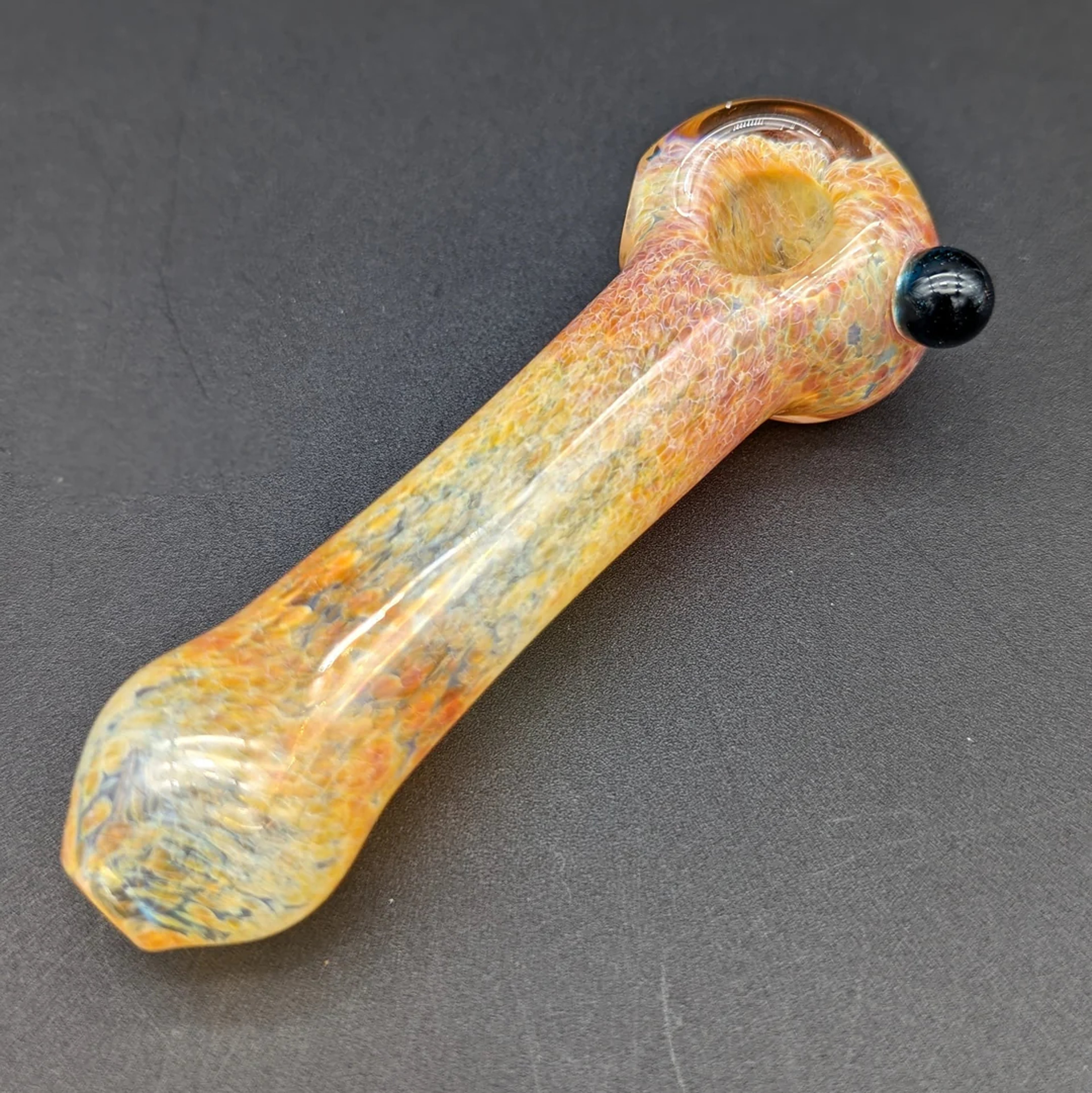 4" FRITTED SPOON PIPES - BY BRANDED GLASS image 0
