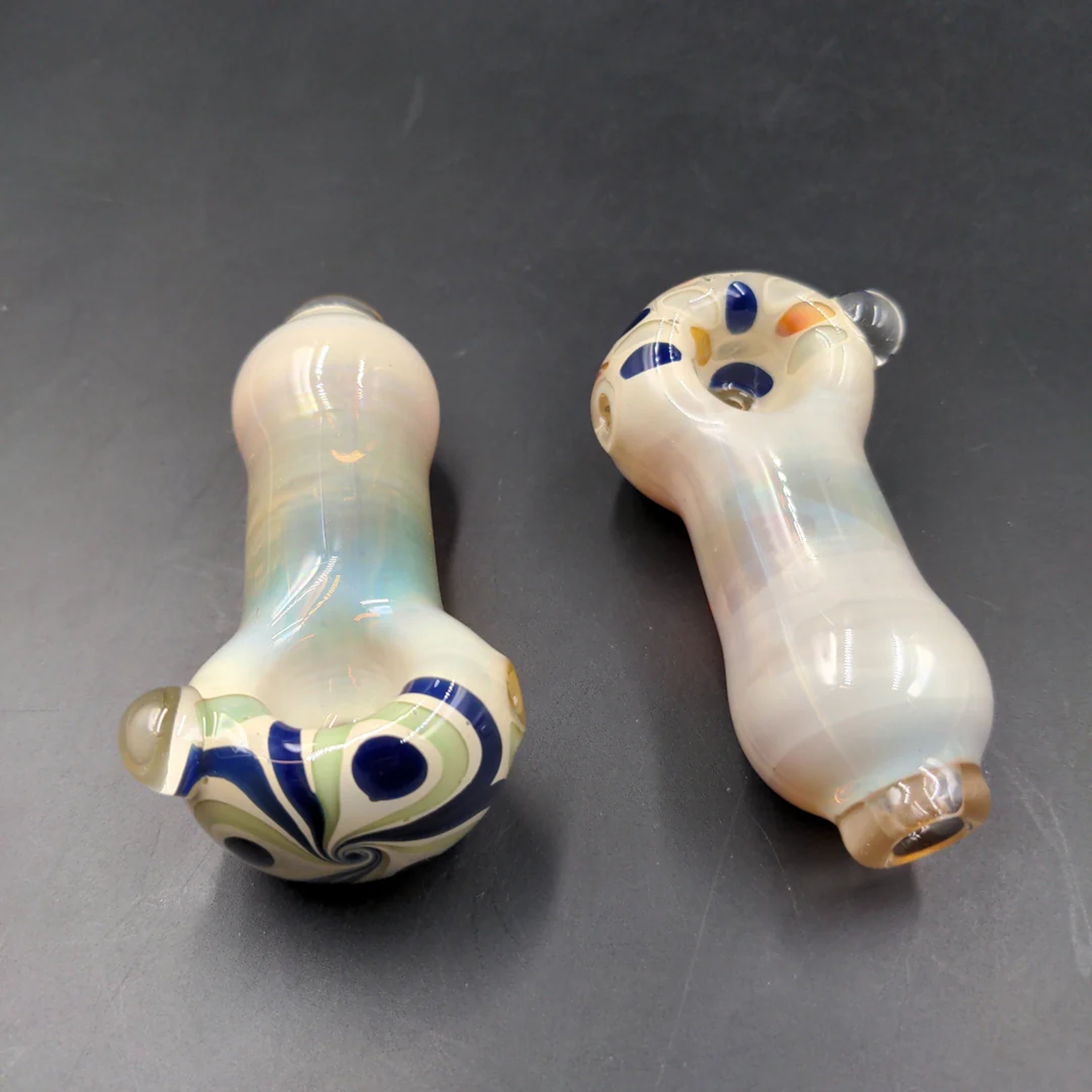 3" FUMED SPOON PIPES - BY LIMBOGLASS image 0
