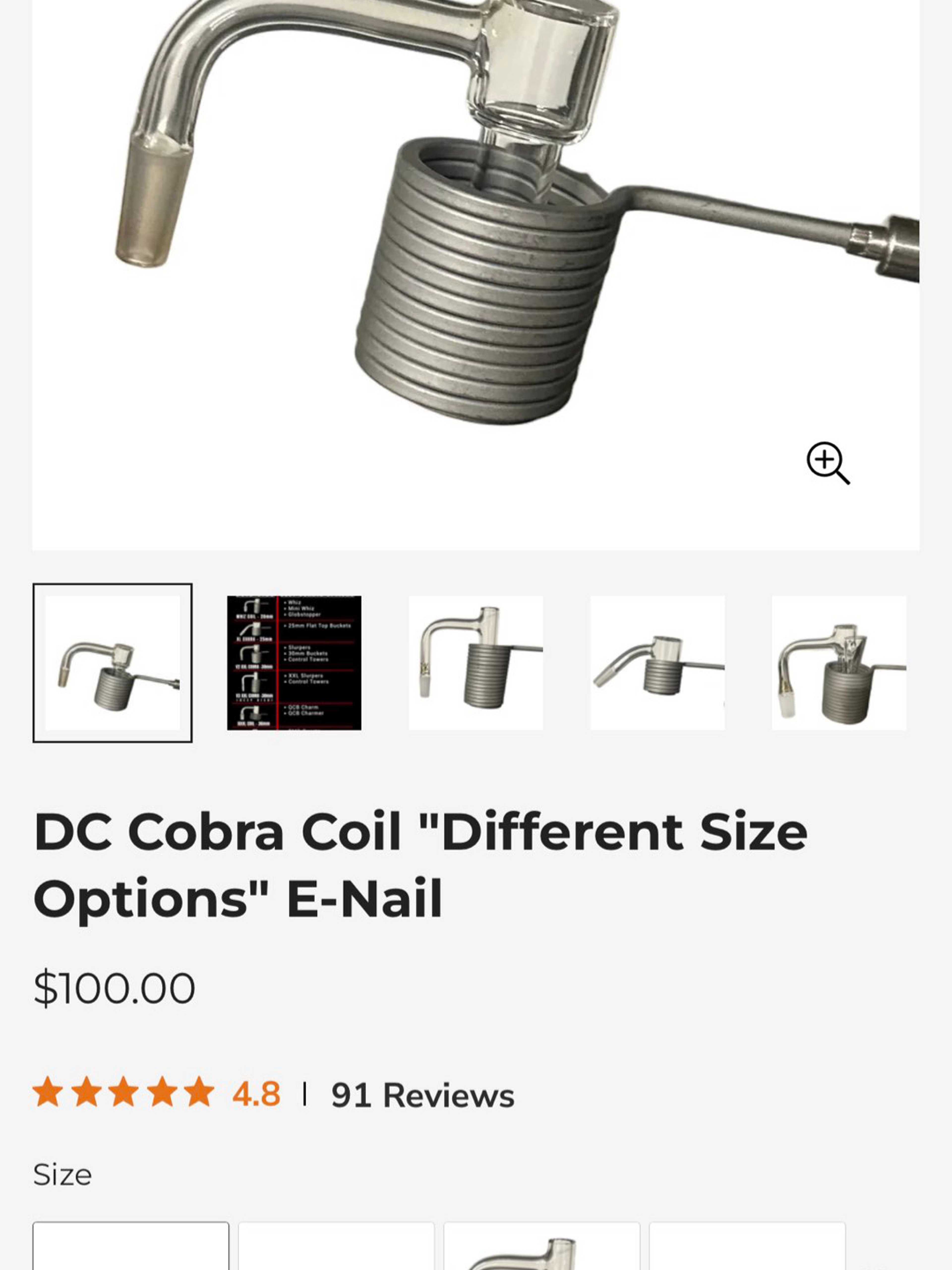 Preview pic of DC Cobra Coil for 25mm banger deep bucket