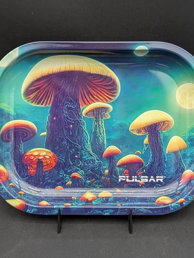 Preview pic of PULSAR MINI METAL ROLLING TRAY | PLANET FUNGI | 7"X5.5"