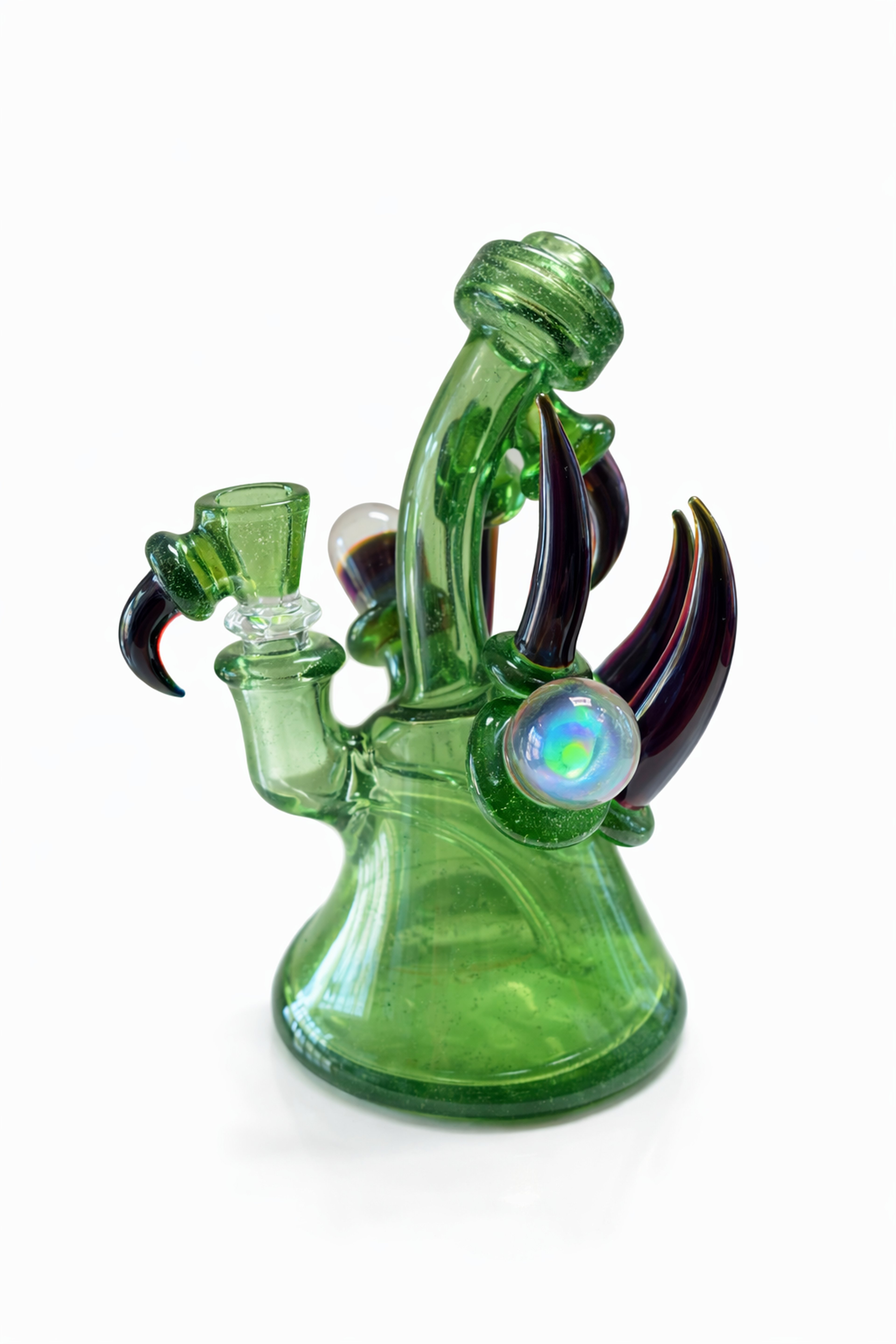 Preview pic of Heady Green Aventurine Water Piece /Rig w/ Opal & Claw Work