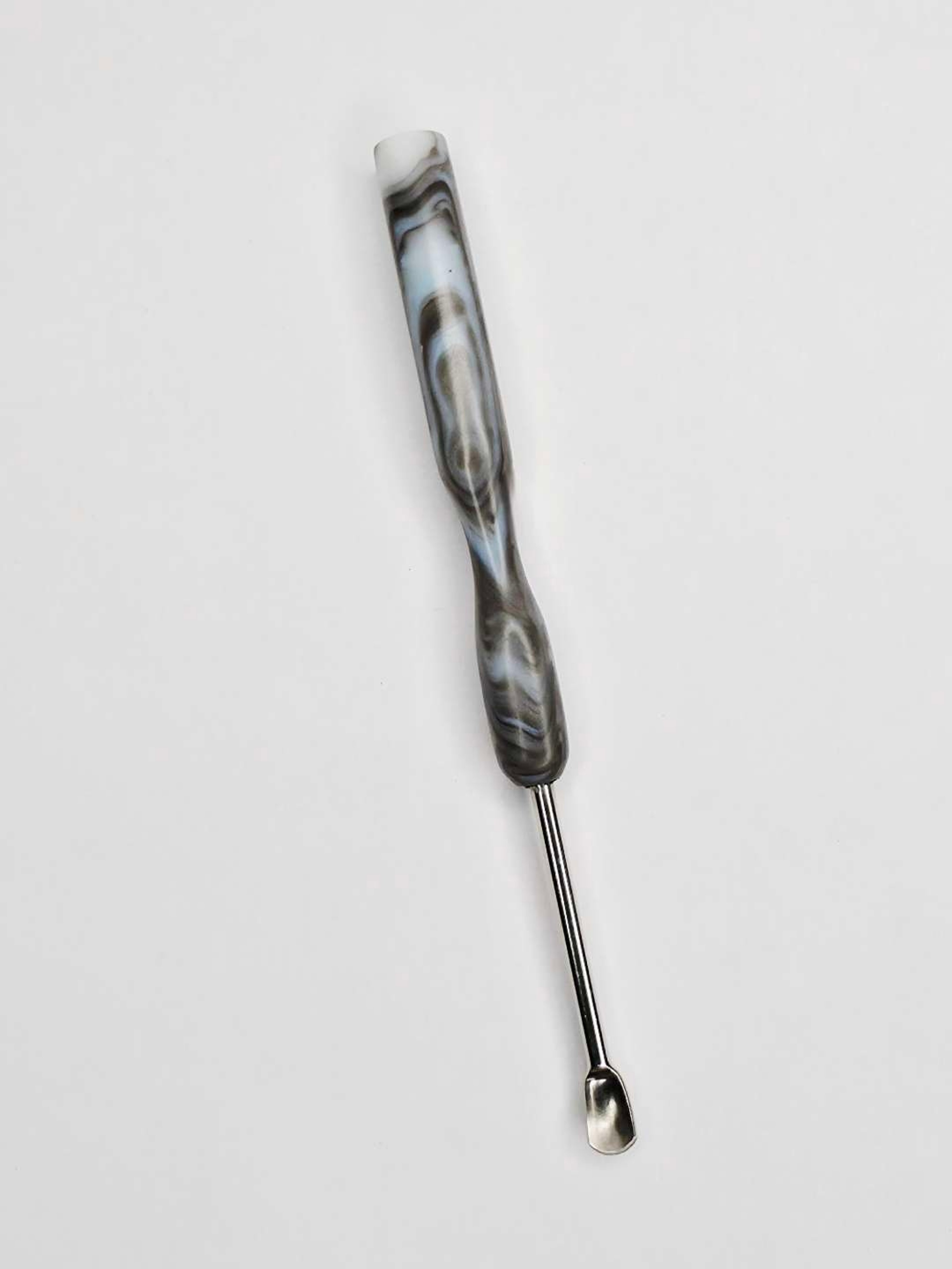 Preview pic of Ghost Alloy Tool – Handmade Black Marble Swirl Craft Tool – Recycled HDPE Handle – Stainless Steel Precision Tip – Mellow Box