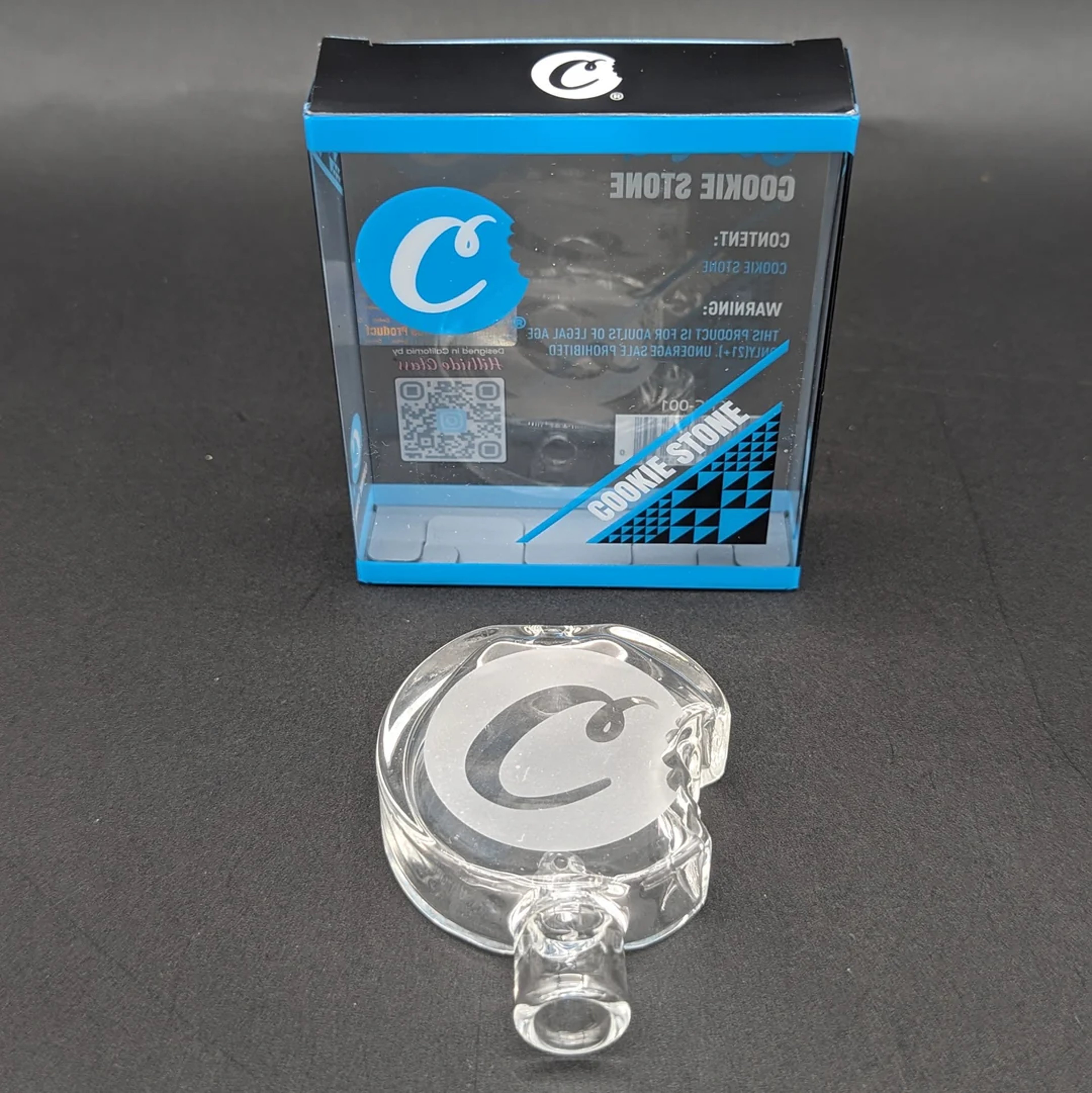Preview pic of COOKIES COOKIE STONE GLASS CHILLUM | 2.5"