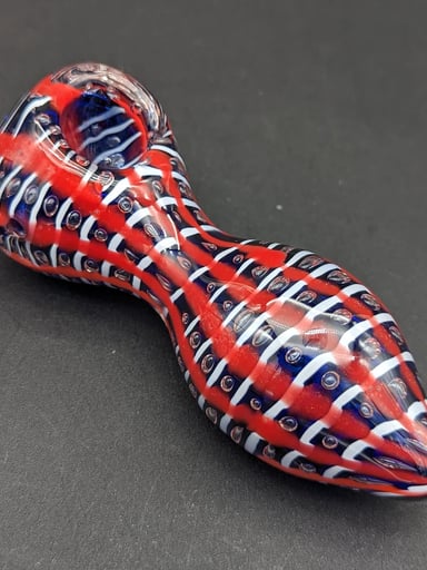 Preview pic of LAYERED STRIPES WIDE BASE HAND PIPE