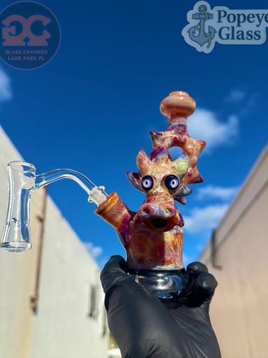 Preview pic of Popeye Glass Amber Purple Dragon Rig