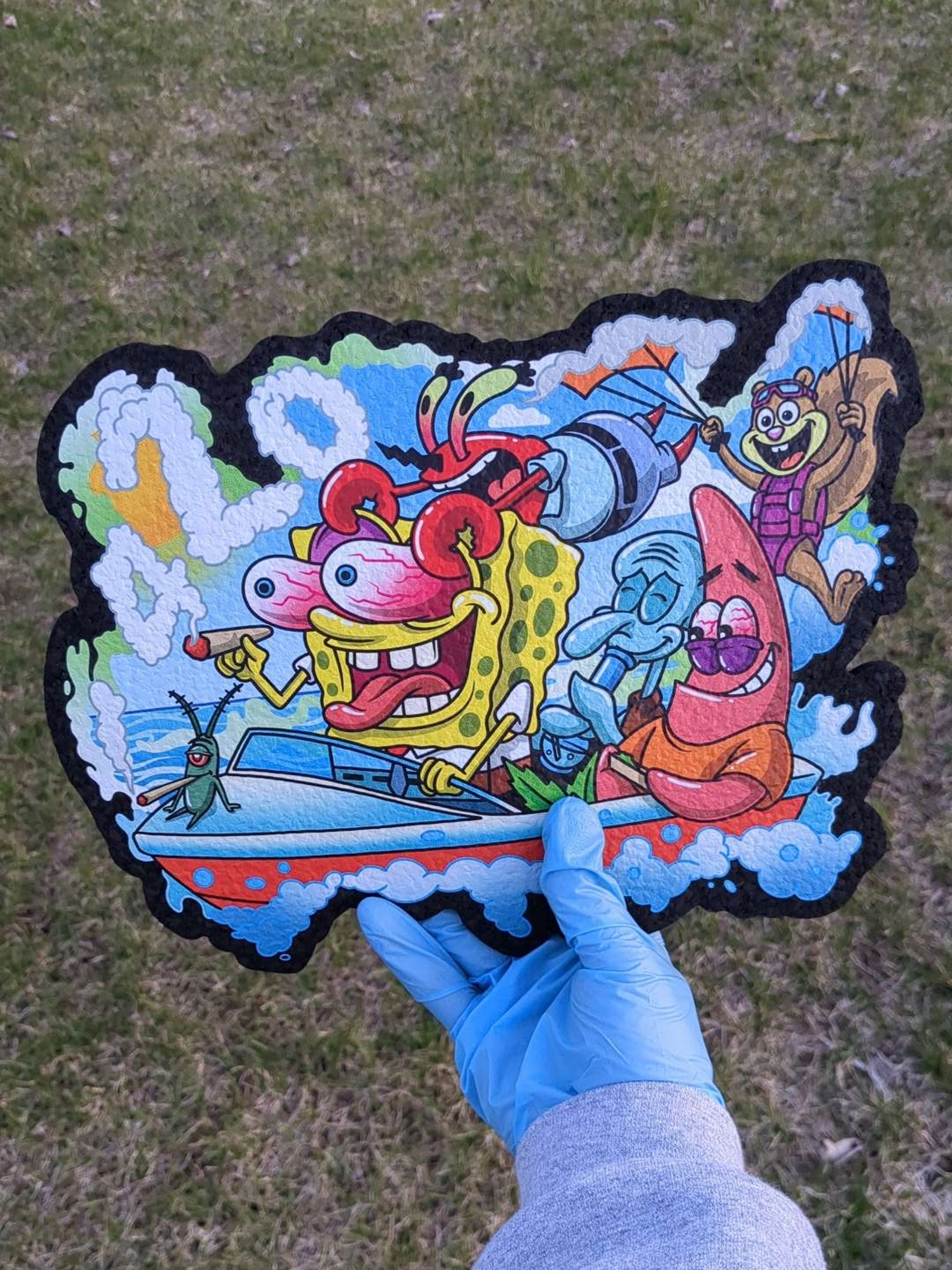 Preview pic of SpongeBob "Sponge Melt" 420 Live Exclusive MoodMat by DMC (15 Prints)