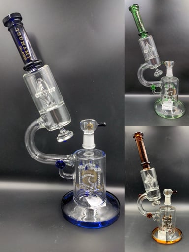 Preview pic of TSUNAMI GLASS MICROSCOPE BONG 14"