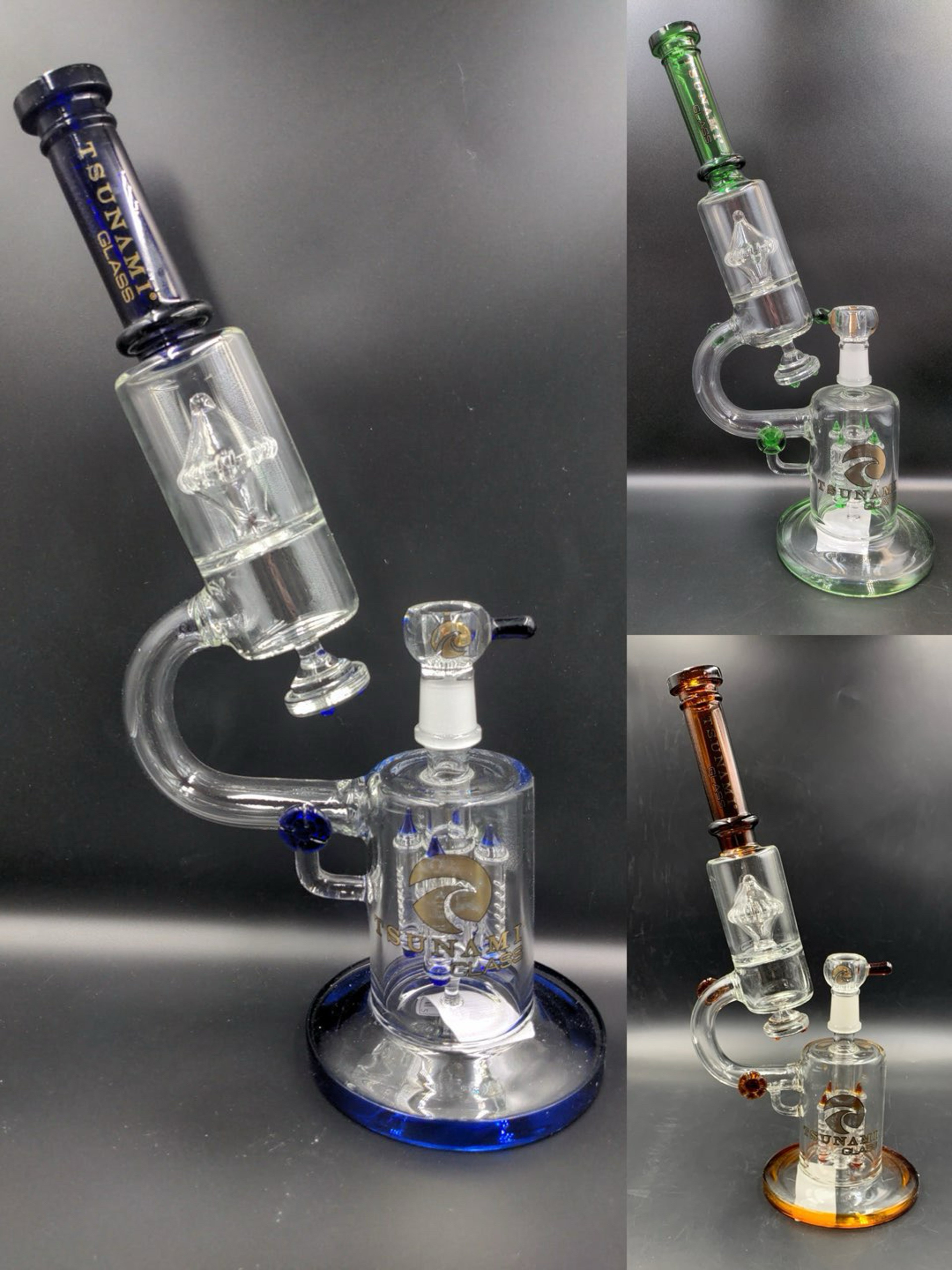 Preview pic of TSUNAMI GLASS MICROSCOPE BONG 14"