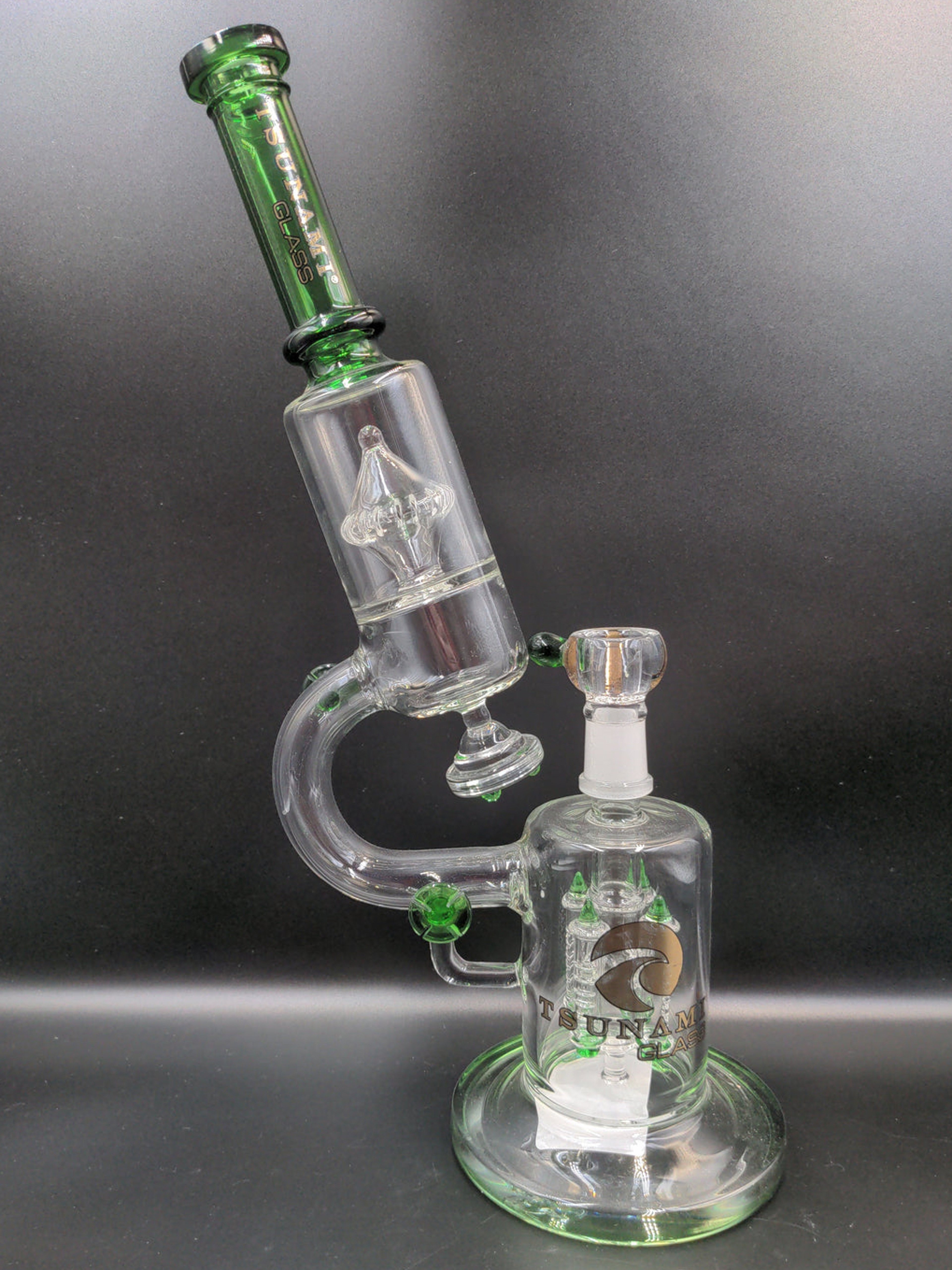 TSUNAMI GLASS MICROSCOPE BONG 14" image 0