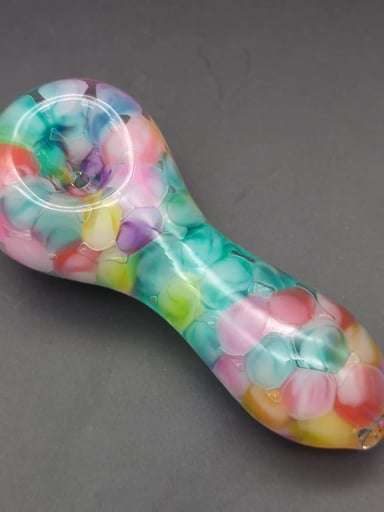 Preview pic of RAINBOW PEBBLE COLOR HAND PIPE 4"