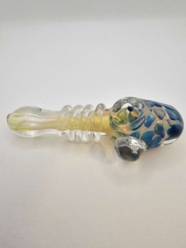 Preview pic of Blue heady glass hand pipe