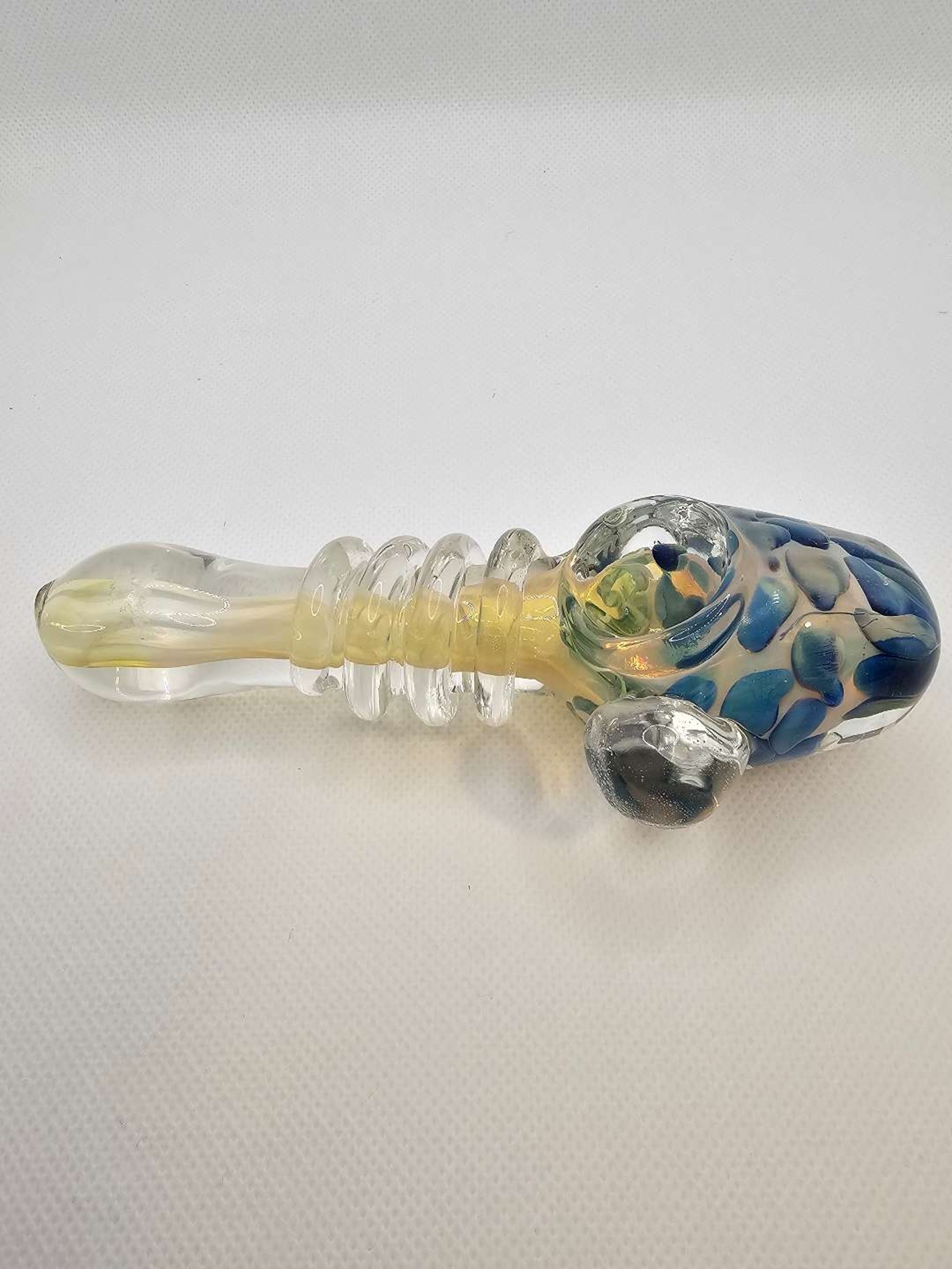 Preview pic of Blue heady glass hand pipe