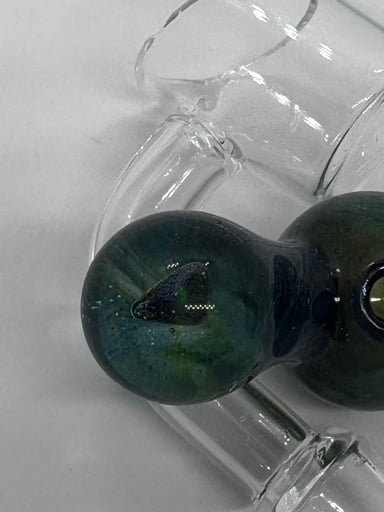 Preview pic of Handblown Bubble Cap with Gemstone