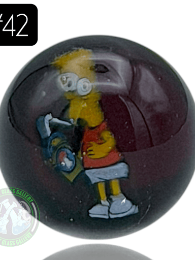 Preview pic of Keys Glass - Marble #42 (Bart - The Simpsons)