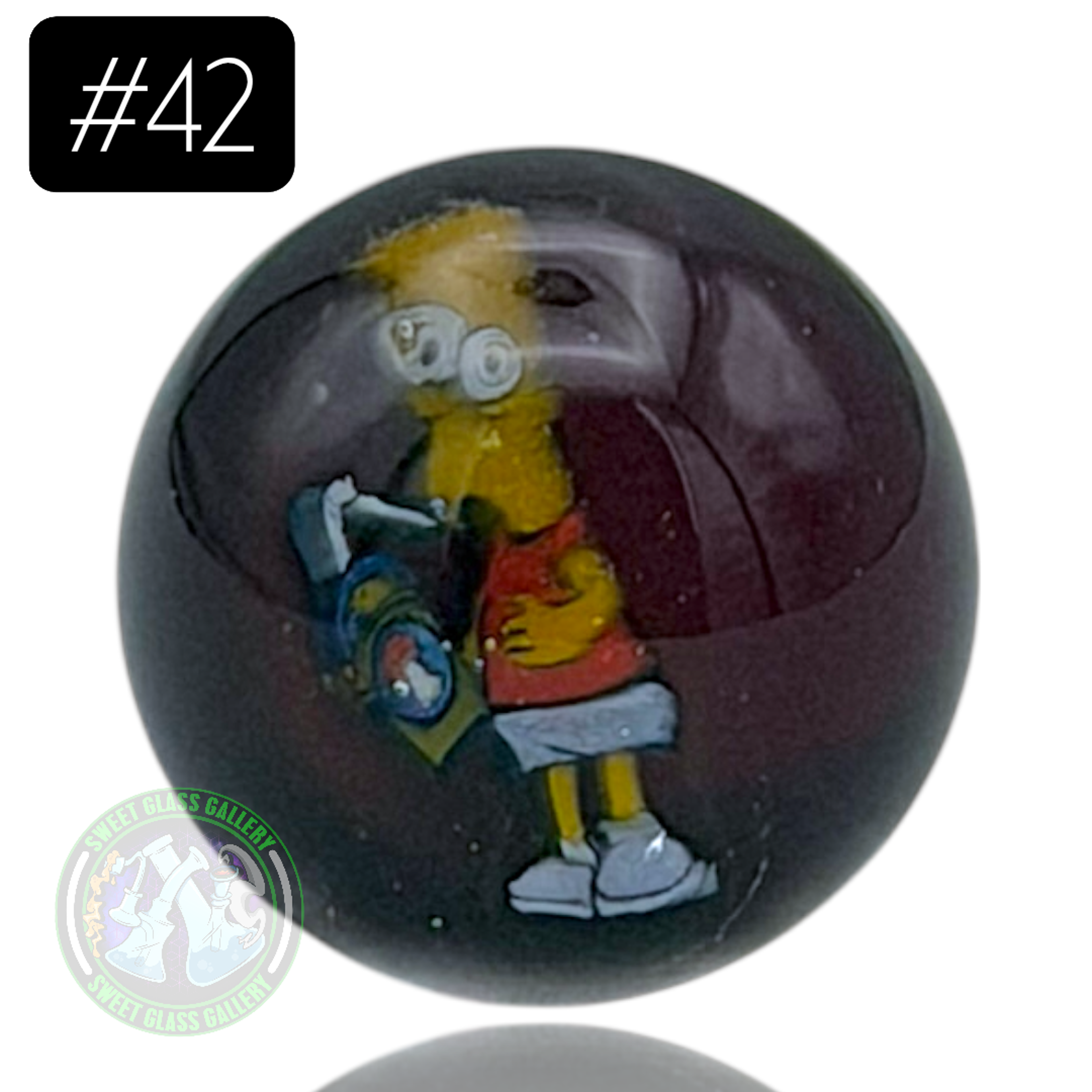 Keys Glass - Marble #42 (Bart - The Simpsons) image 0