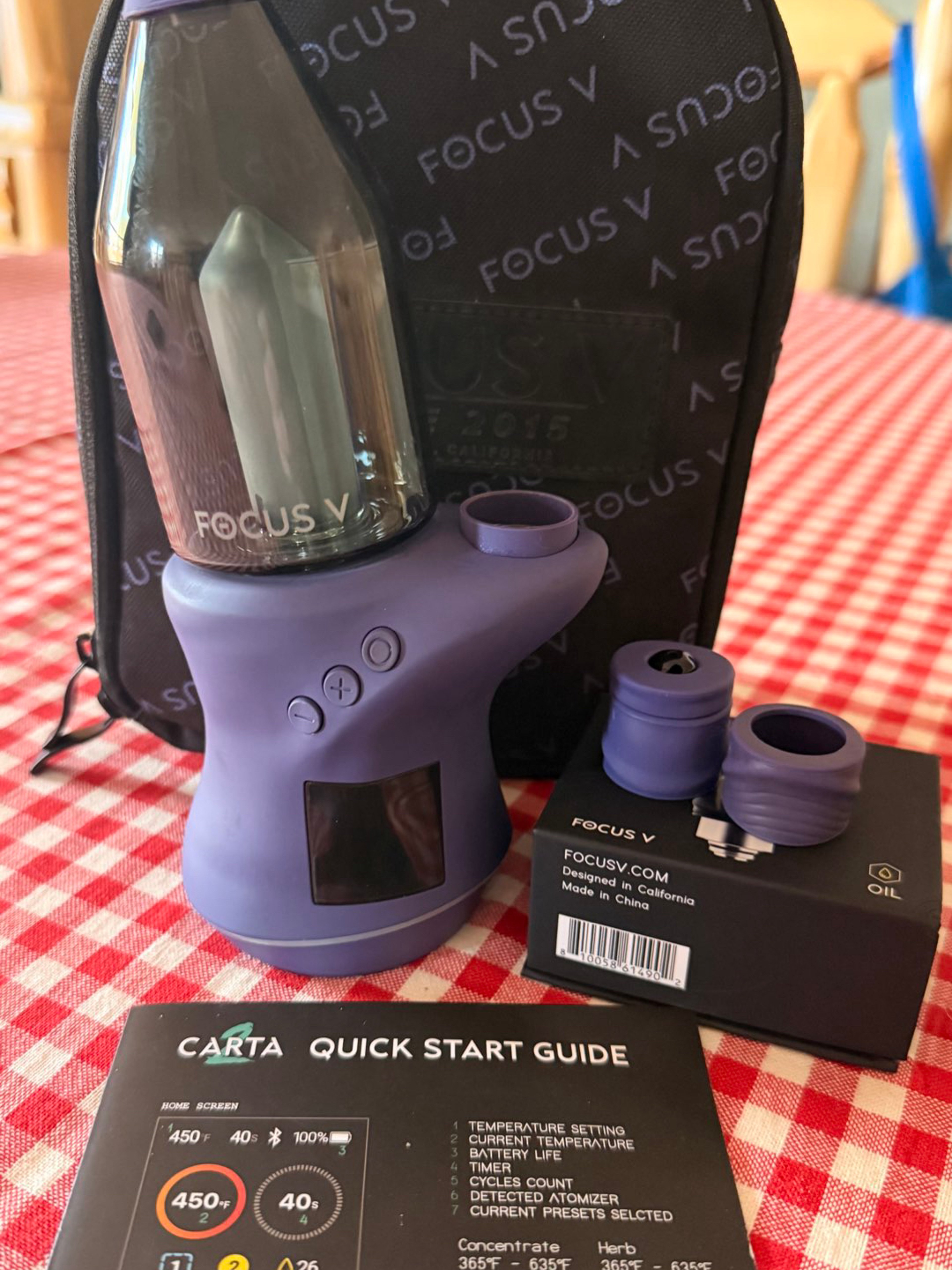 Preview pic of Focus V Carta 2 Grape Edition | Brand New Glass & Intelli-Core Atomizer