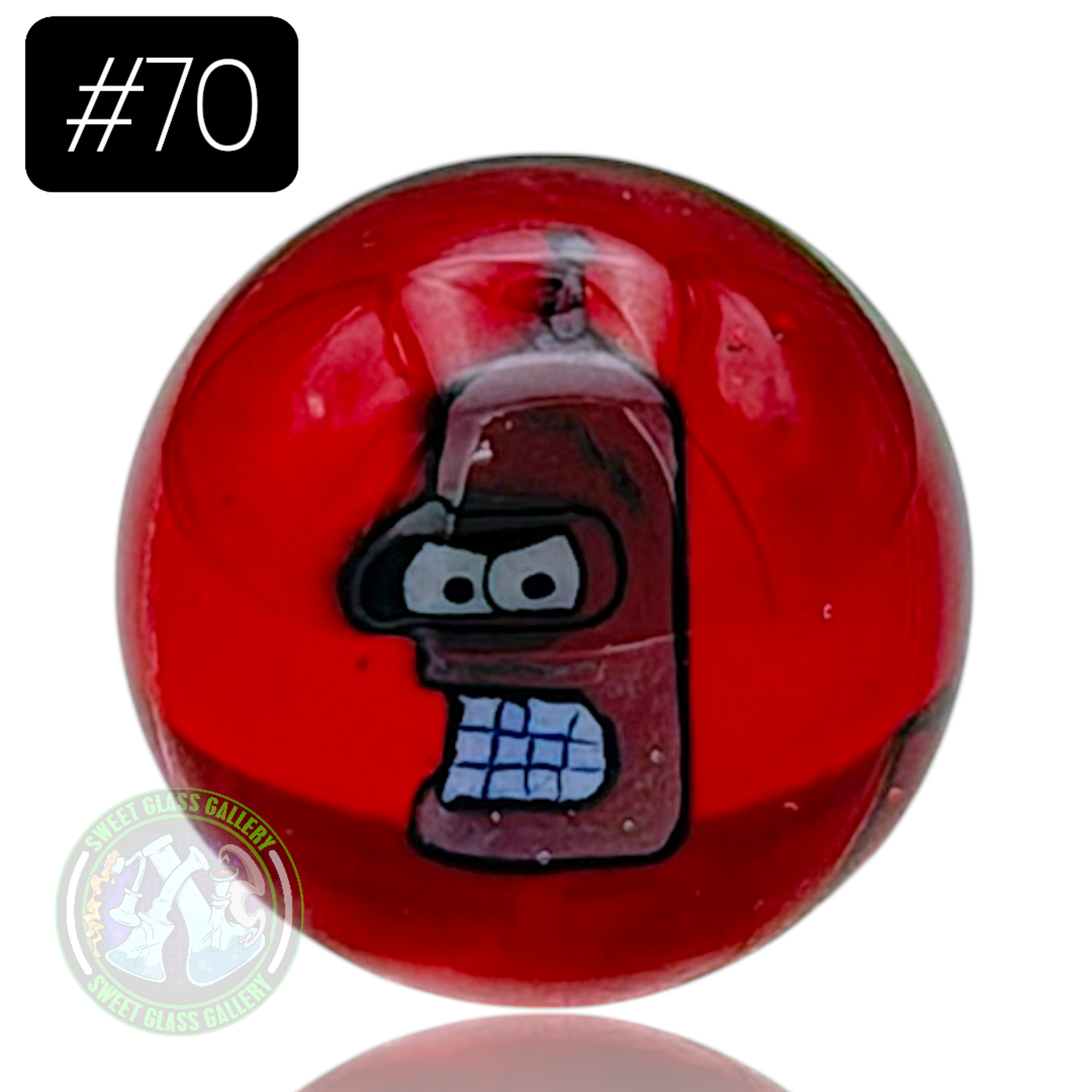 Keys Glass - Marble #70 (Bender - Futurama) image 0