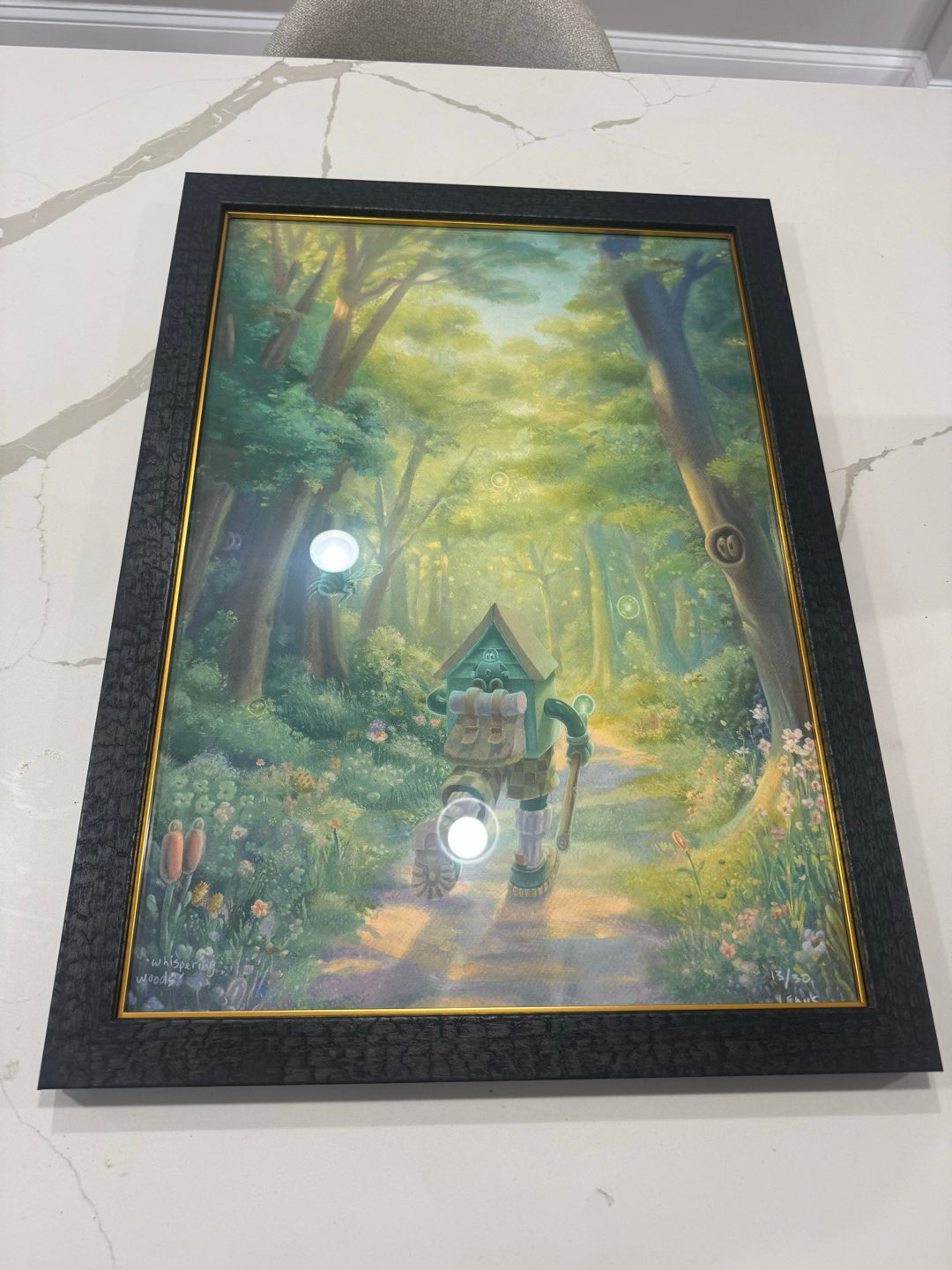 Preview pic of On the leans leansy woods scene 13/30 professionally framed