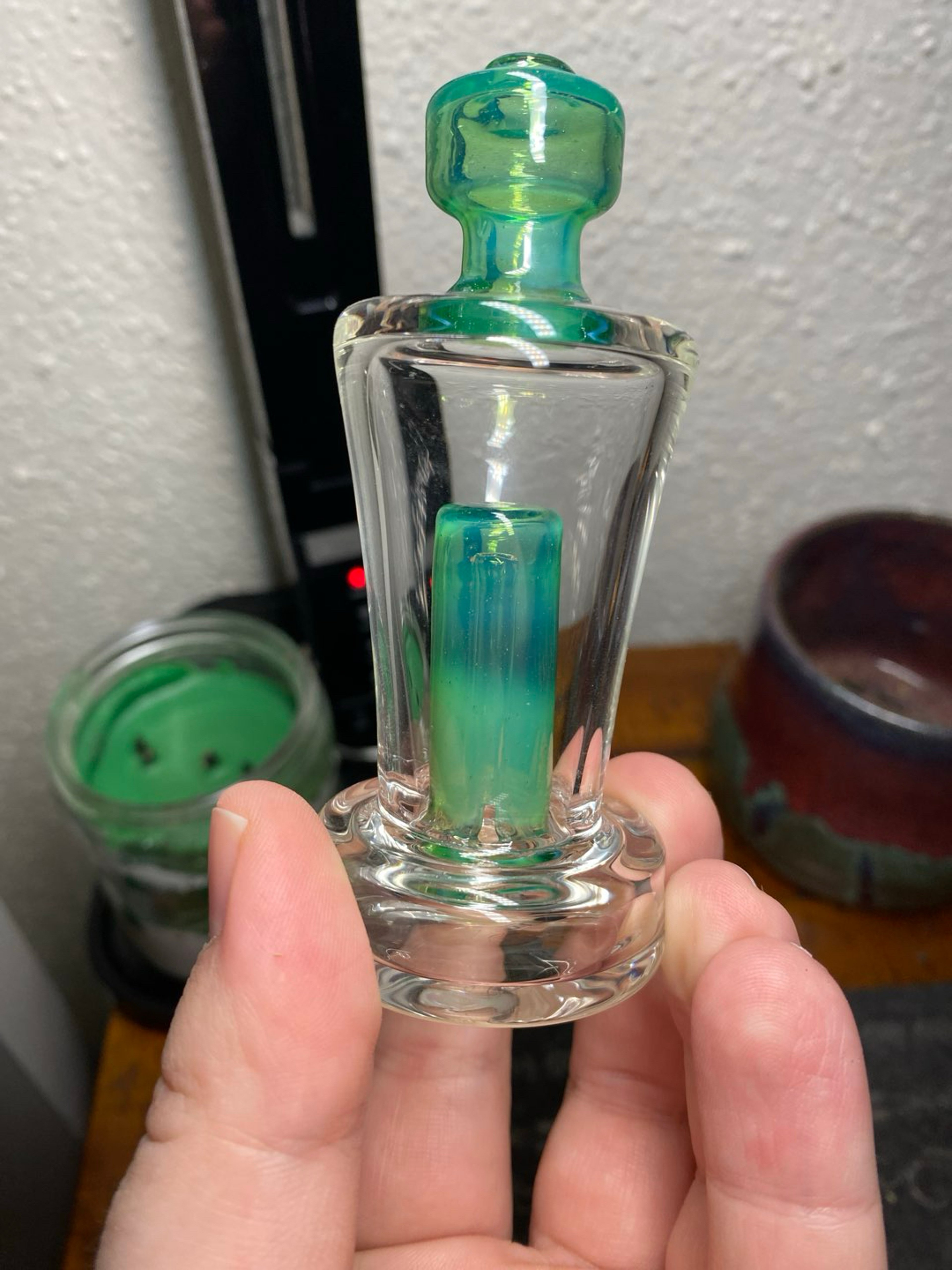 Preview pic of Dglass puffco top + bubble cap