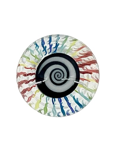 Preview pic of Jared Wetmore Rainbow Spiral Millefiori Marble