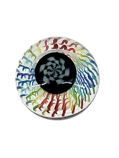 Preview pic of Jared Wetmore Rainbow Pinwheel Millefiori Marble