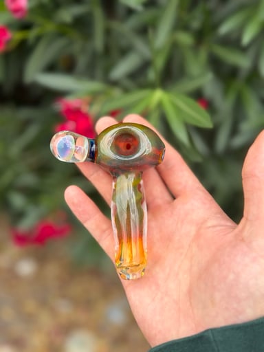 Preview pic of Craftsmithglass double amber purple frit spoon