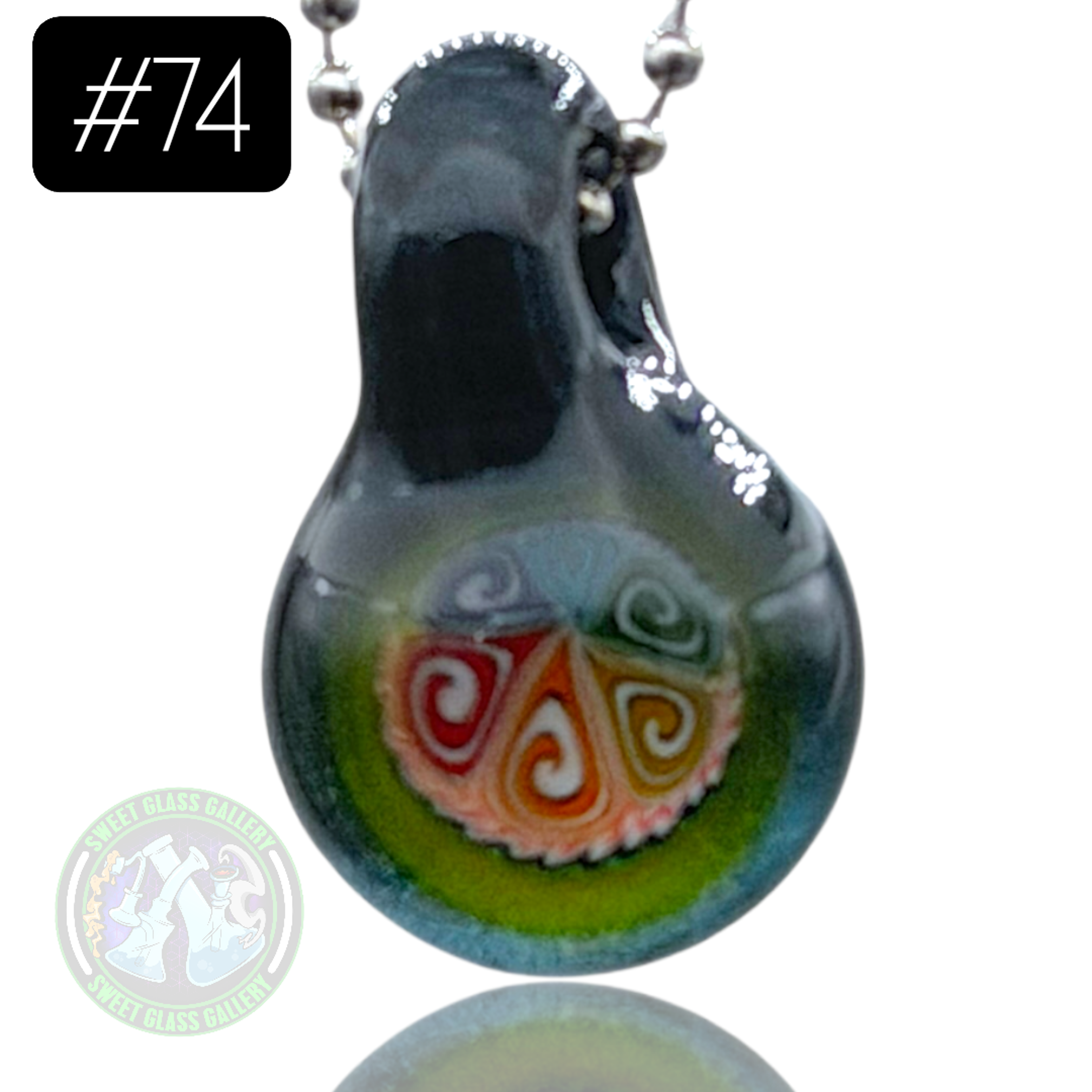 Preview pic of Keys Glass - Pendant #74 (Thumbprint Milli)