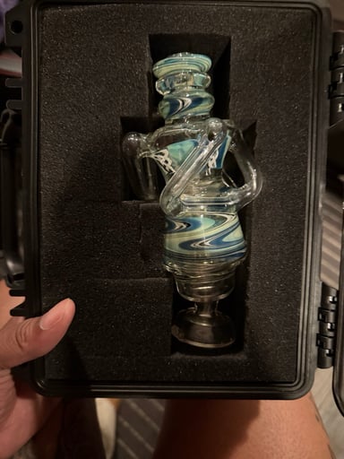 Preview pic of Puffco Peak attachment KosherGlass Quad Recycler