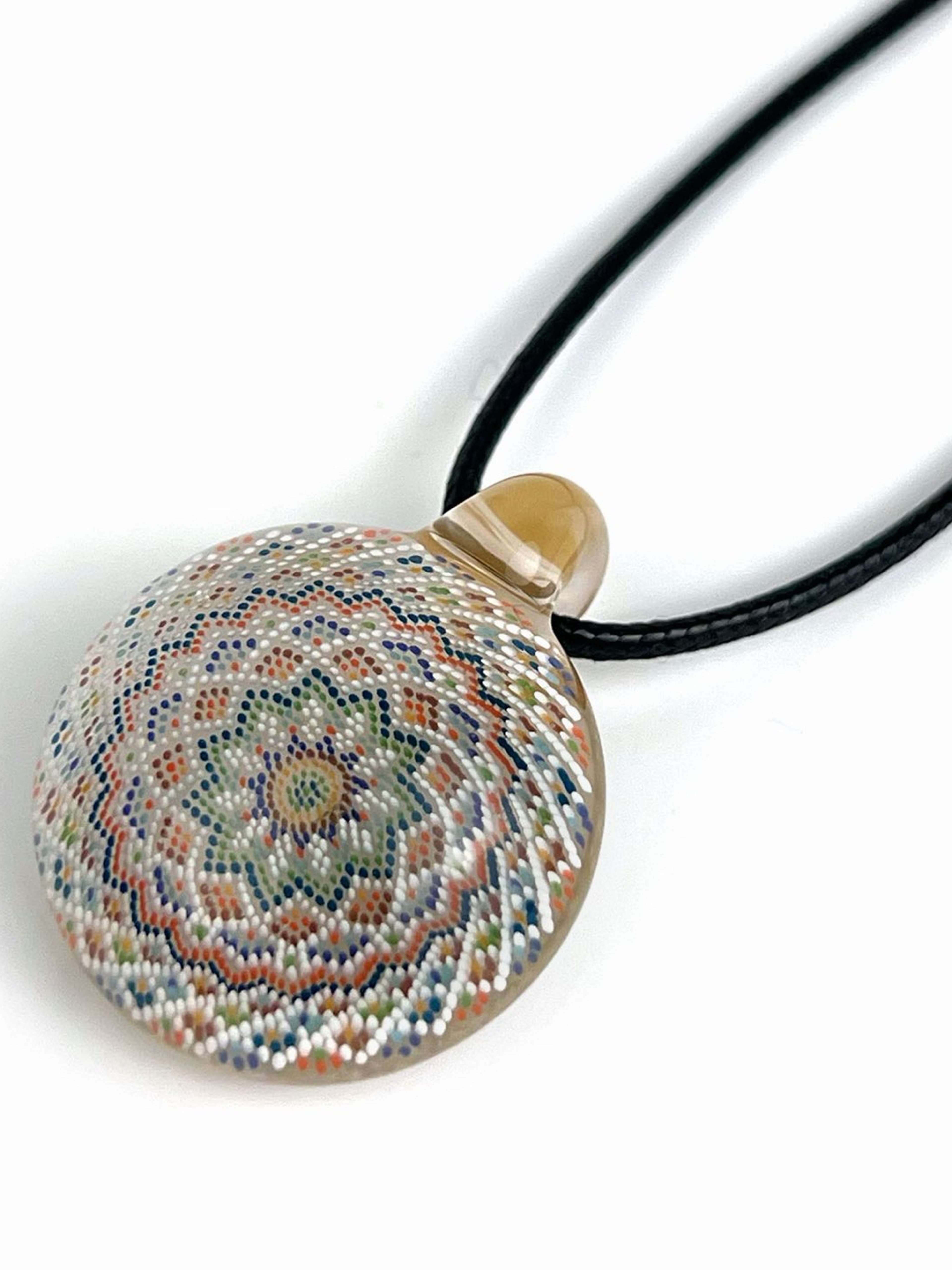 JH Glass Geometric Dotwork Pendant image 0