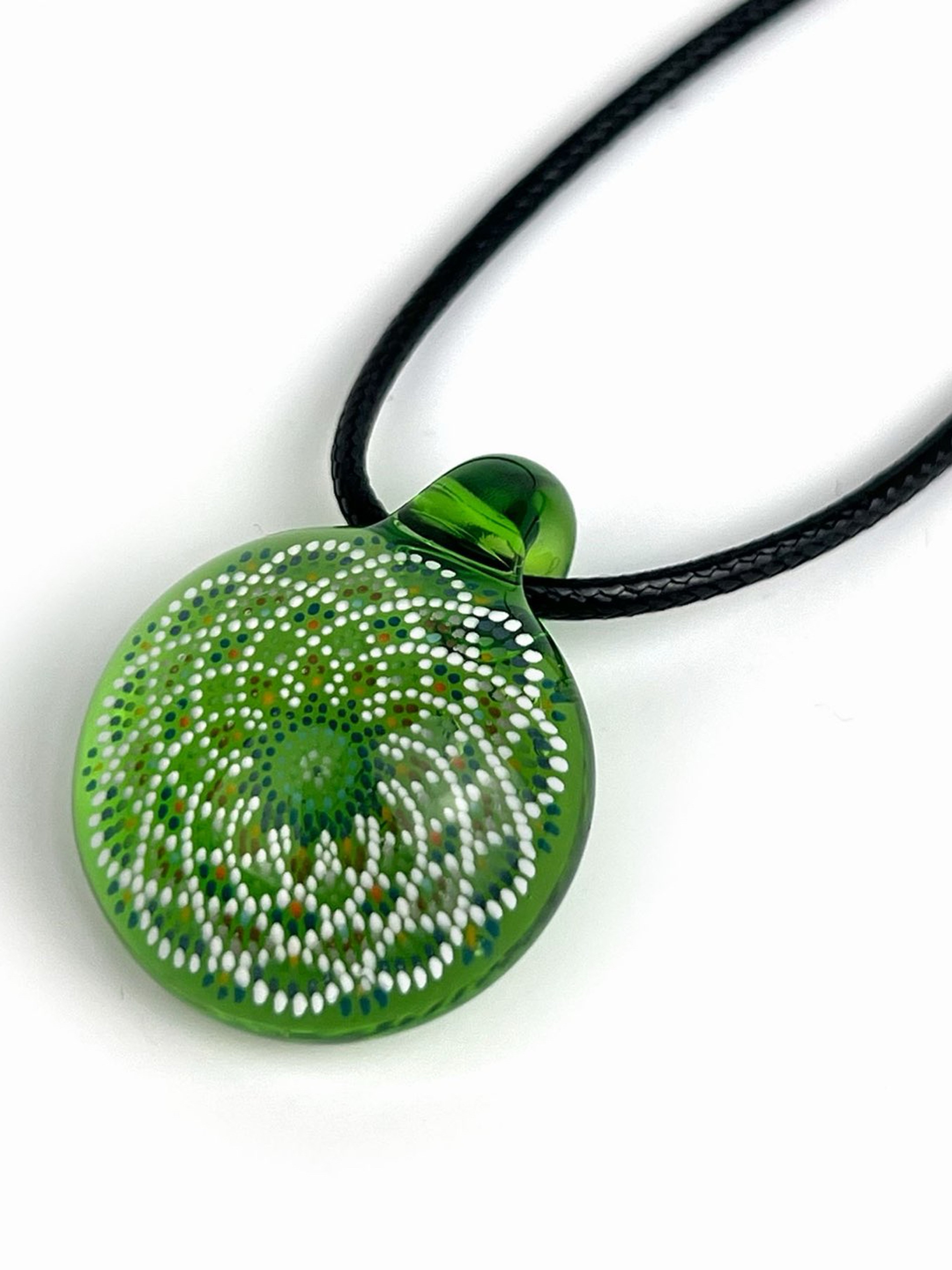 Preview pic of JH Glass Geometric Dotwork Pendant