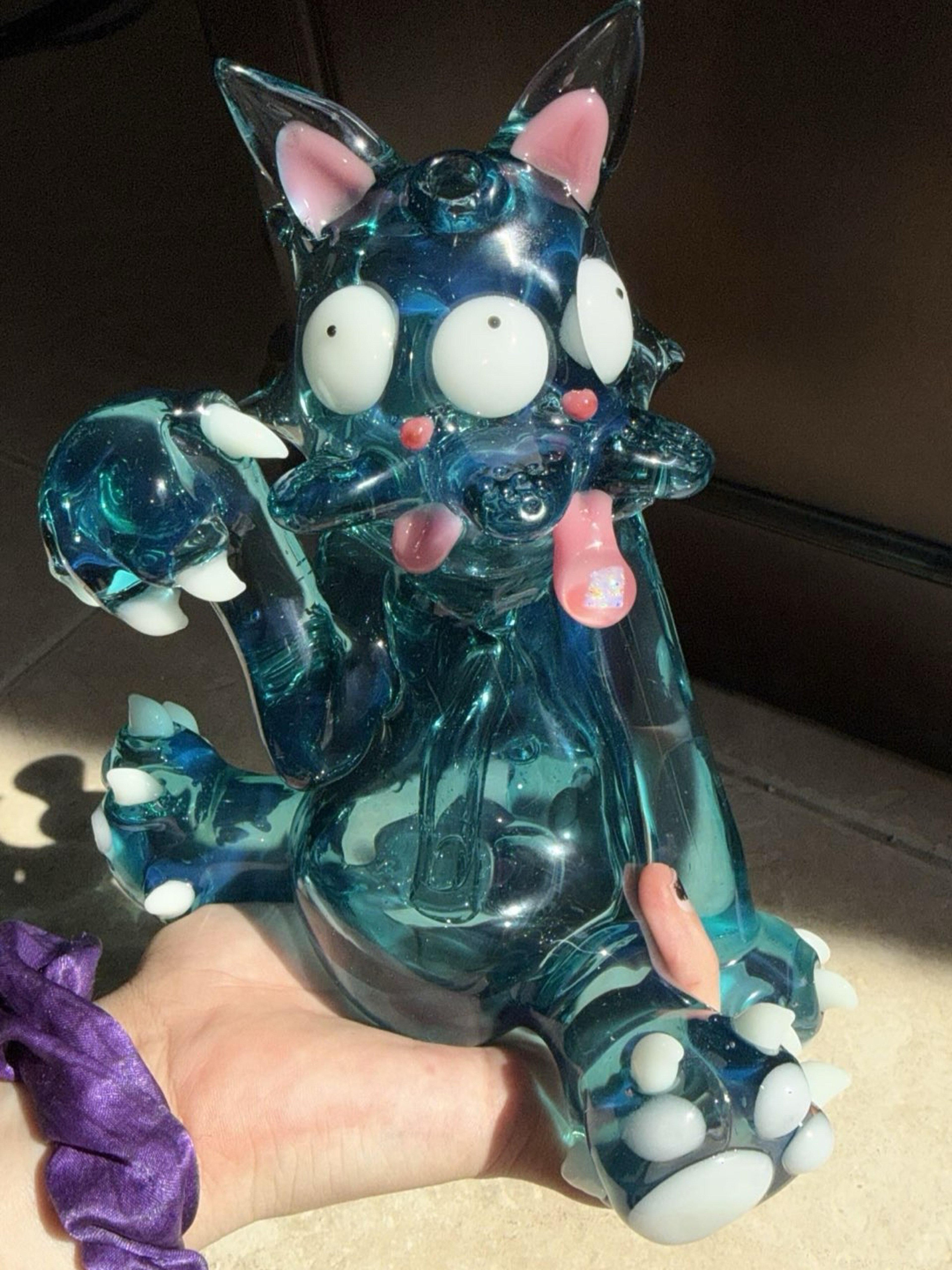 Preview pic of Blue Scratchy trippy kitty by NervGlass