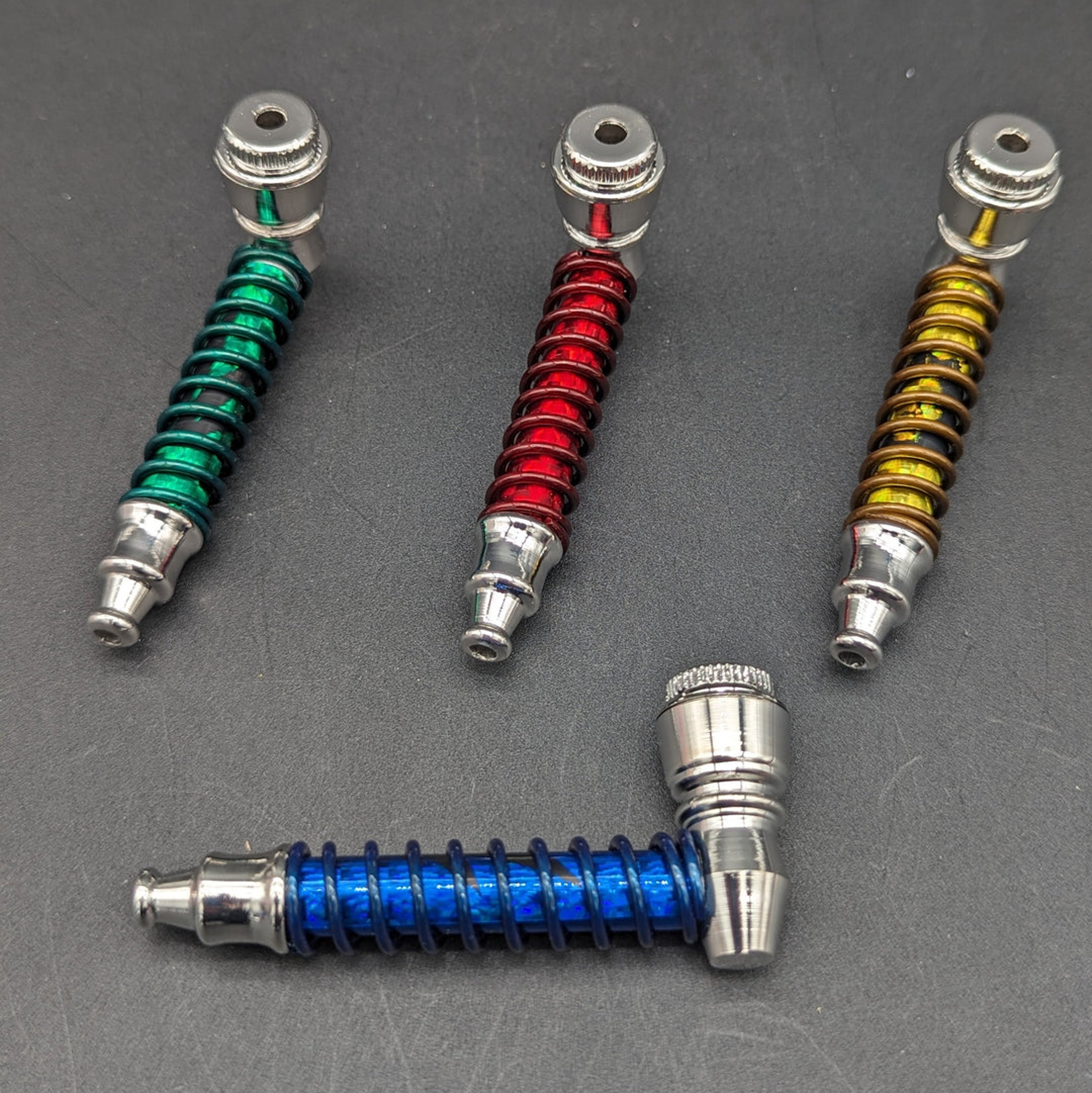 Preview pic of METAL COILED HAND PIPES W/ SCREEN