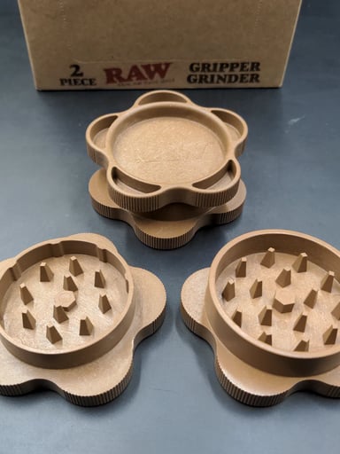 Preview pic of RAW GRIPPER GRINDER | 2PC | 2.5" | FINE GRIND V1