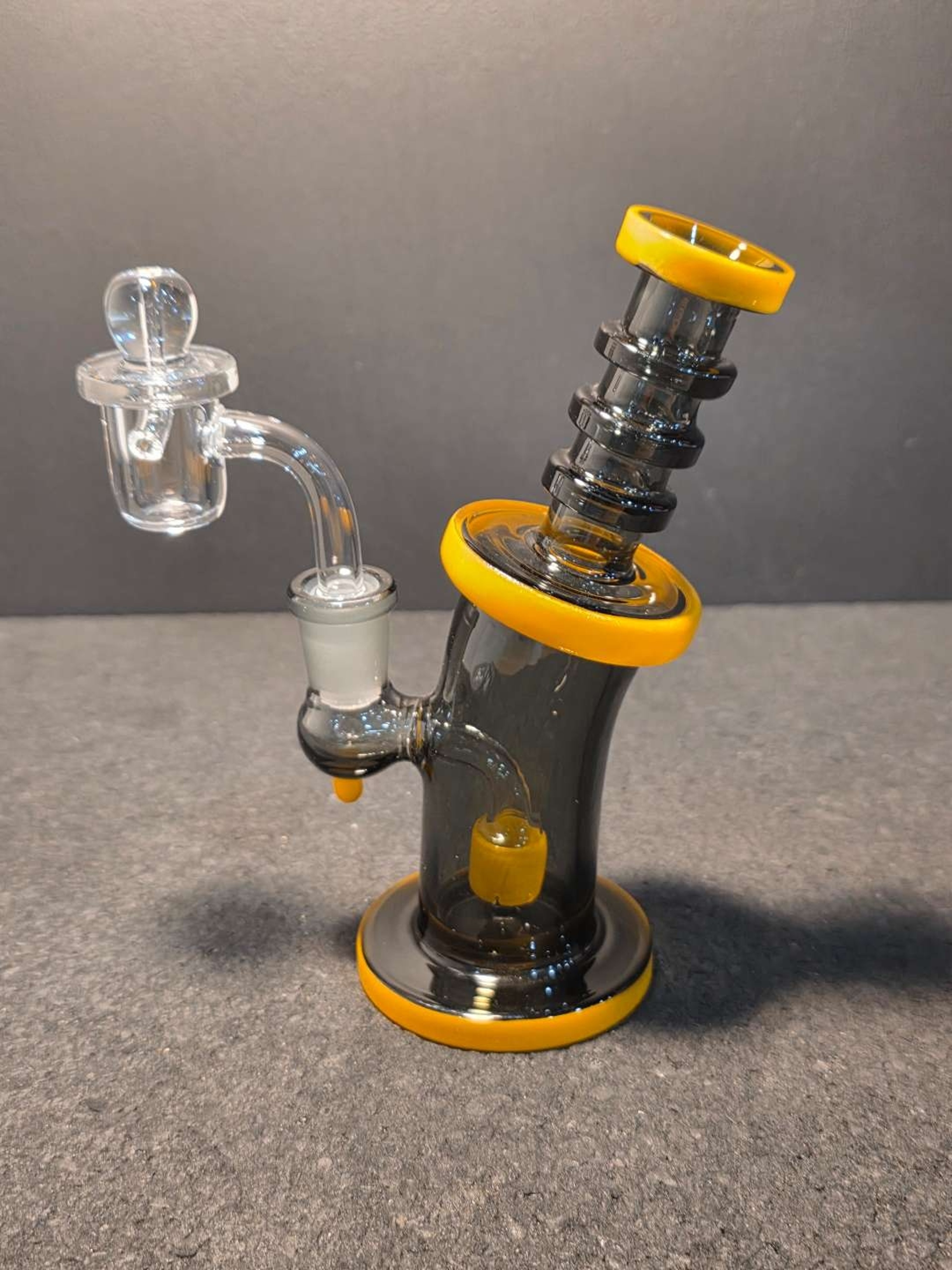 HG Bent Neck Rig Smoke w/ Orange Accent image 0