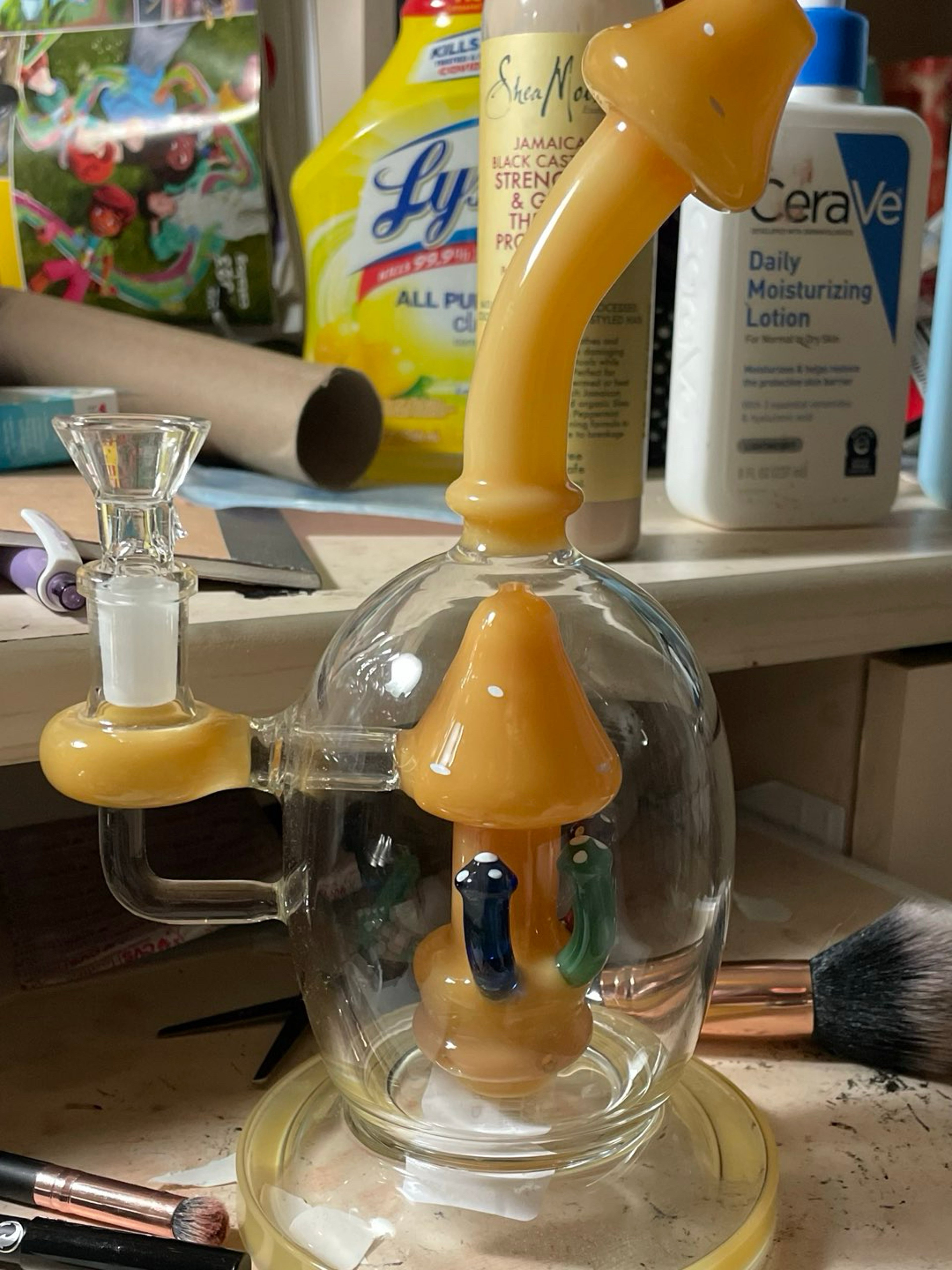 Preview pic of Recycler Rig w/ Colored Perc + Matching Accents~ Clean, Lightly Used